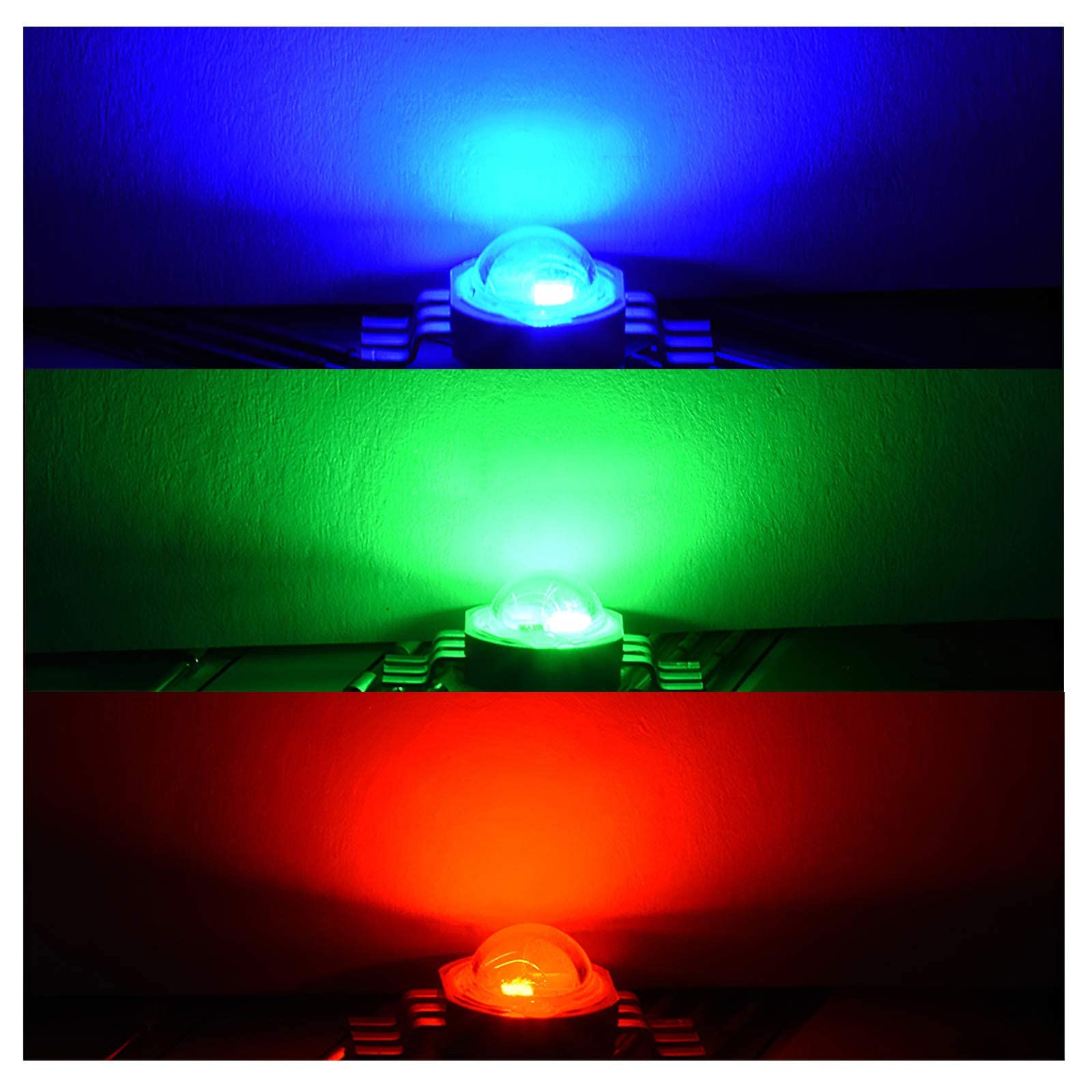 (Pack Of 20) 9W Rgb 3In1 Led Beads, Led Chip Lamp Bulb For Led Stage Lights