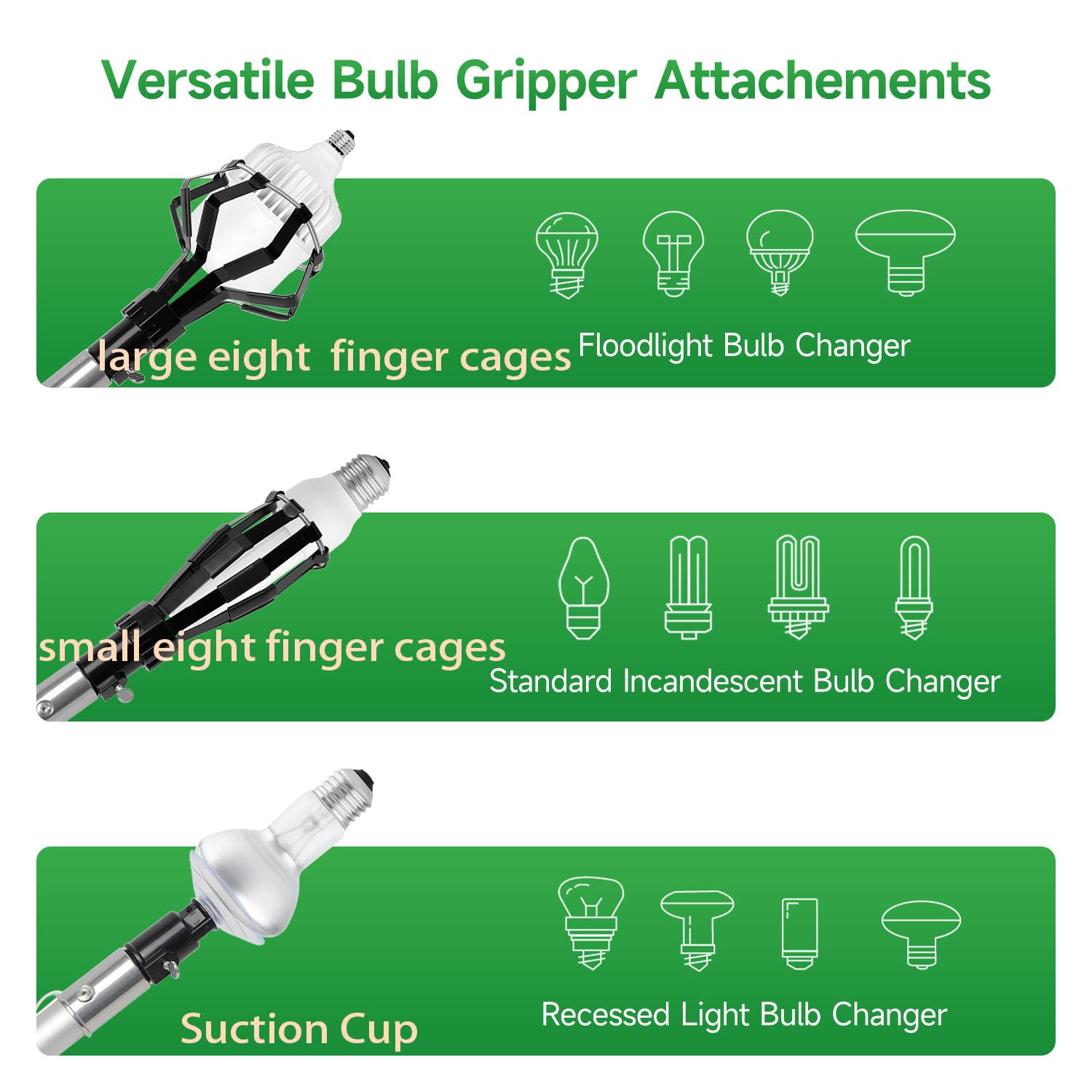 Thmxit 26Ft Telescopic Light Bulb Pole Changer For High Ceilings With Pole, 5-20Ft Light Bulb Extension Pole Changer With Basket