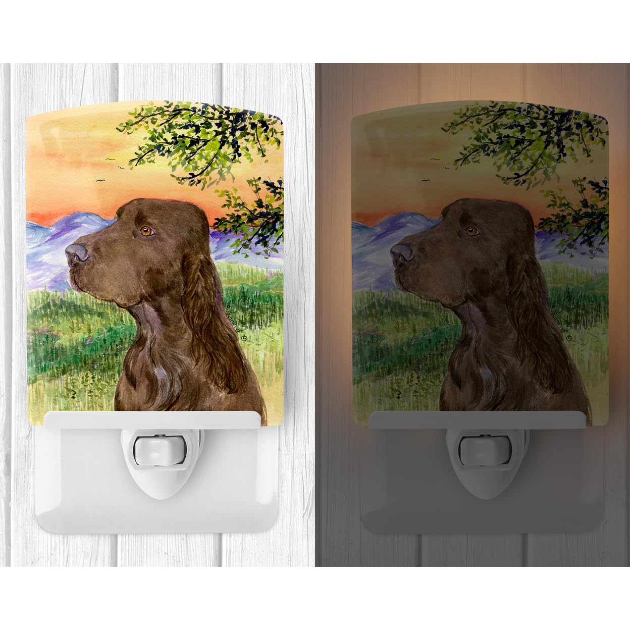 Carolines Treasures Ceramic Night Light, Field Spaniel, UL-Certified, 6x4x3in, Multicolor, Model SS1017CNL