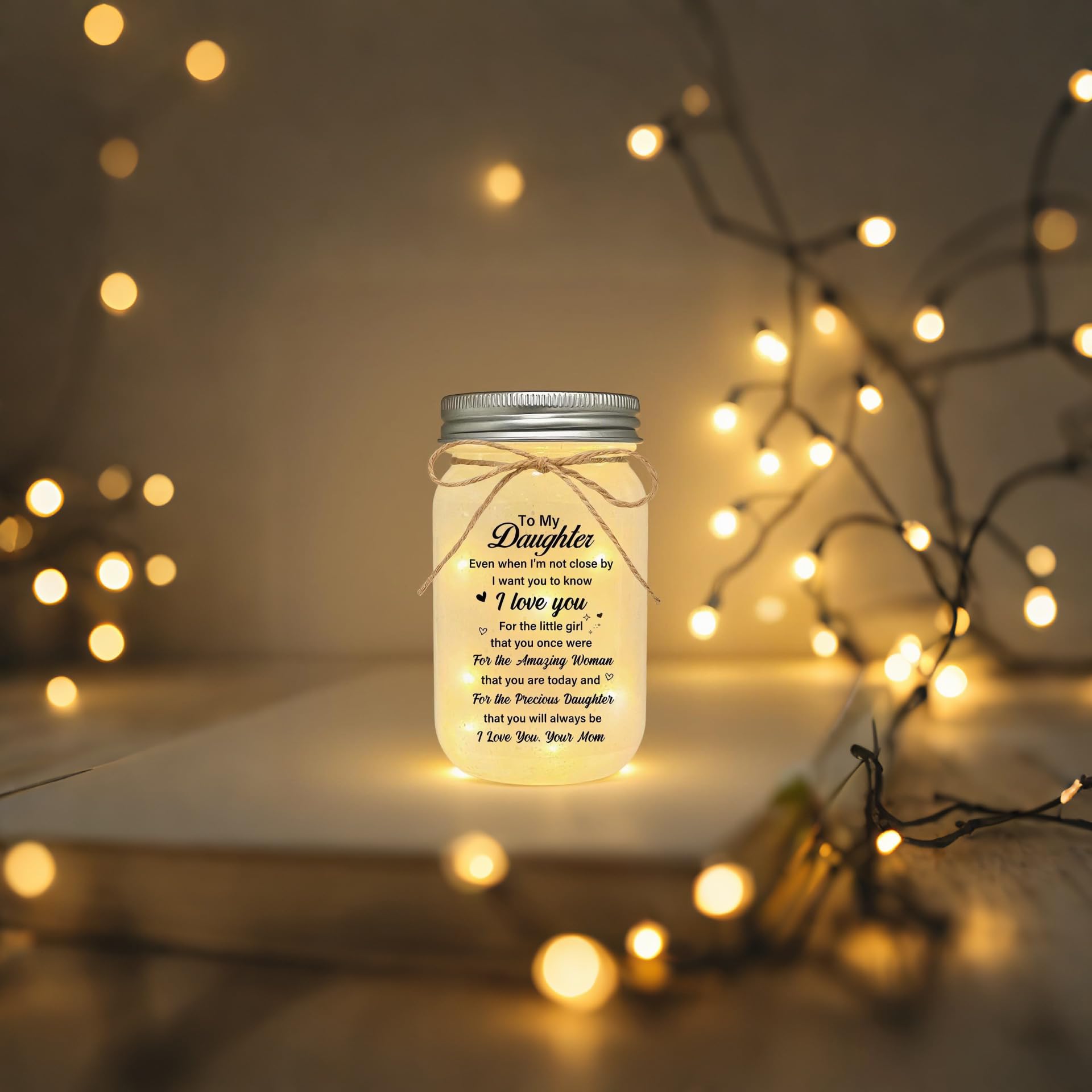Le Xiaoxi Daughter Gifts From Mom  To My Daughter Mason Jar Night Lights  Christmas Mother S Day Birthday Gift For Daughter  18Th Birthday Gifts