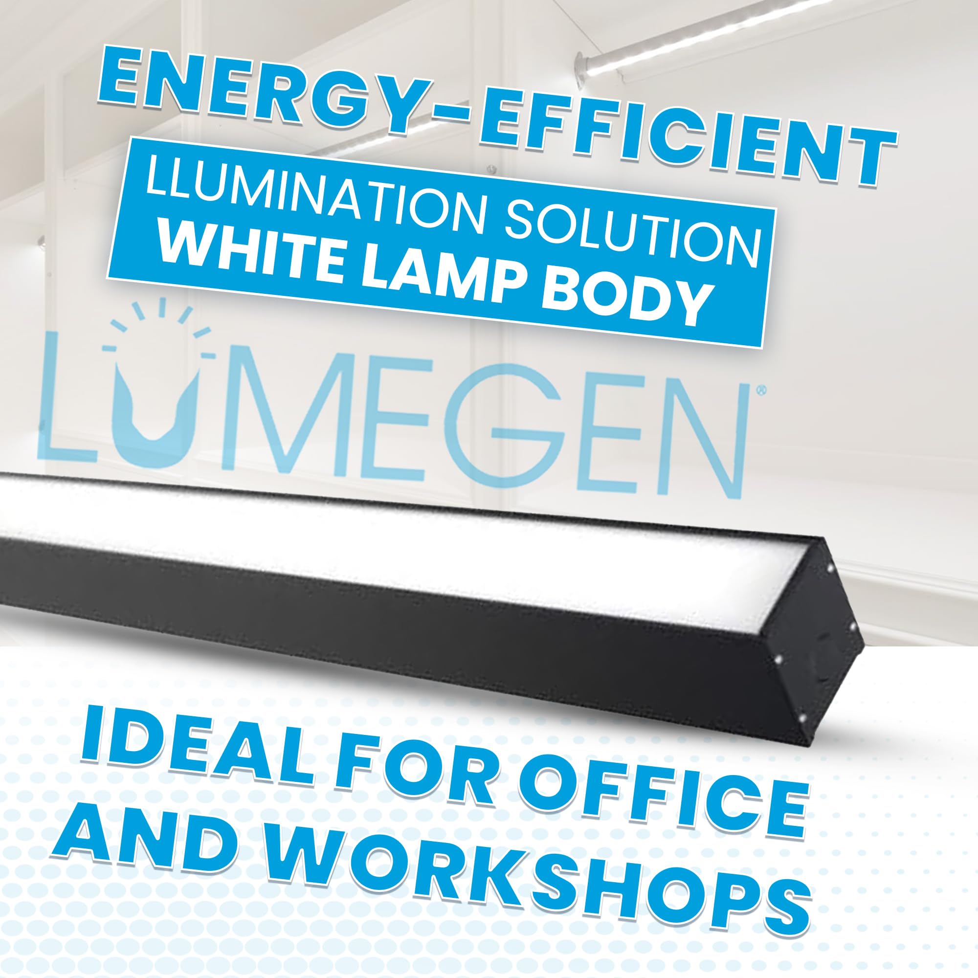 LumeGen LED 4ft Color Tunable Linear Light, 40W, 5000 Lumens, Black, DLC Premium, 3000K/4000K/5000K,
