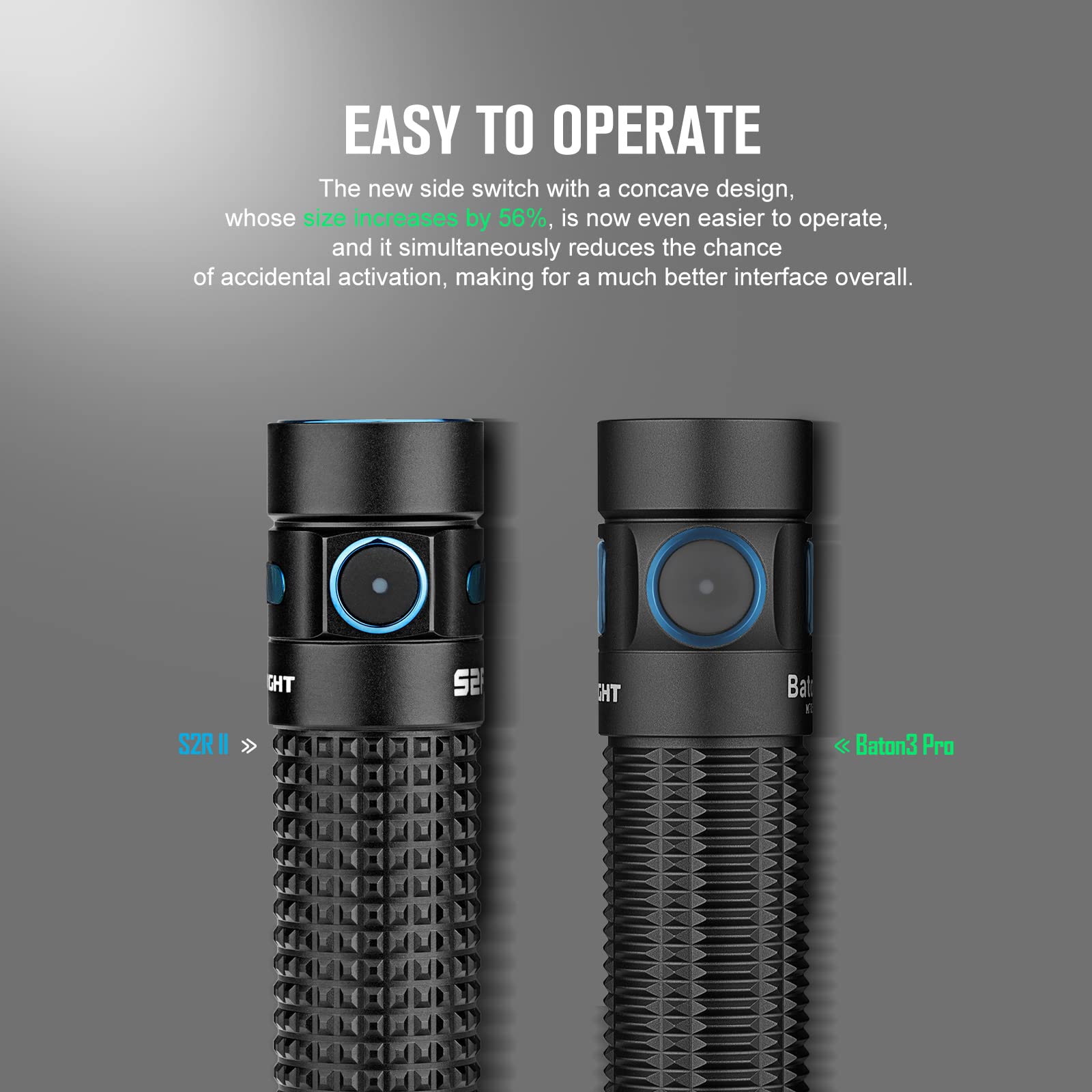 OLIGHT Baton3 Pro Flashlight 1500 Lumens EDC Rechargeable Aluminum Black Cool White, Model O-BATON3PRO-BKCOOL#USFBA