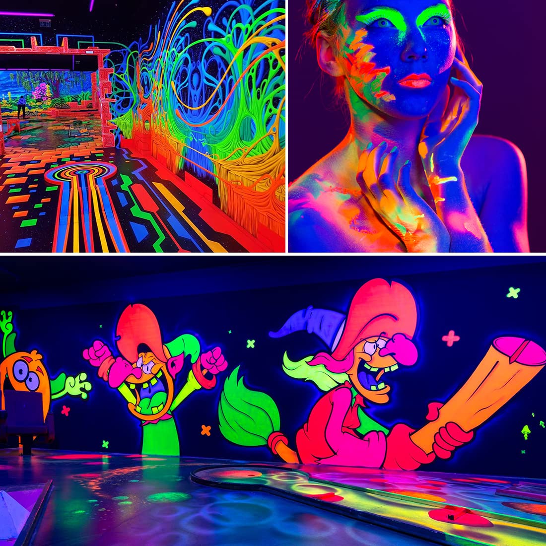 Isuerfy 100W Black Light Bar - Ip66 Waterproof Led, 3 Count, 6Ft Cord, Ideal For Outdoor Neon Glow Parties, Model Isuerfy-Blb100