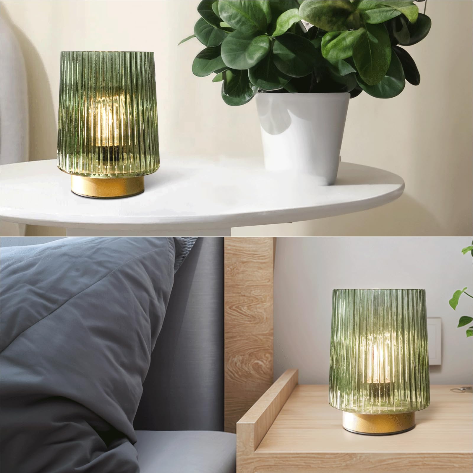 ULAROOM Dorm Battery Operated Lamp with Remote Control for New Home Decor,Cordless Dimmable Brightness Small Decorative Lamp wit