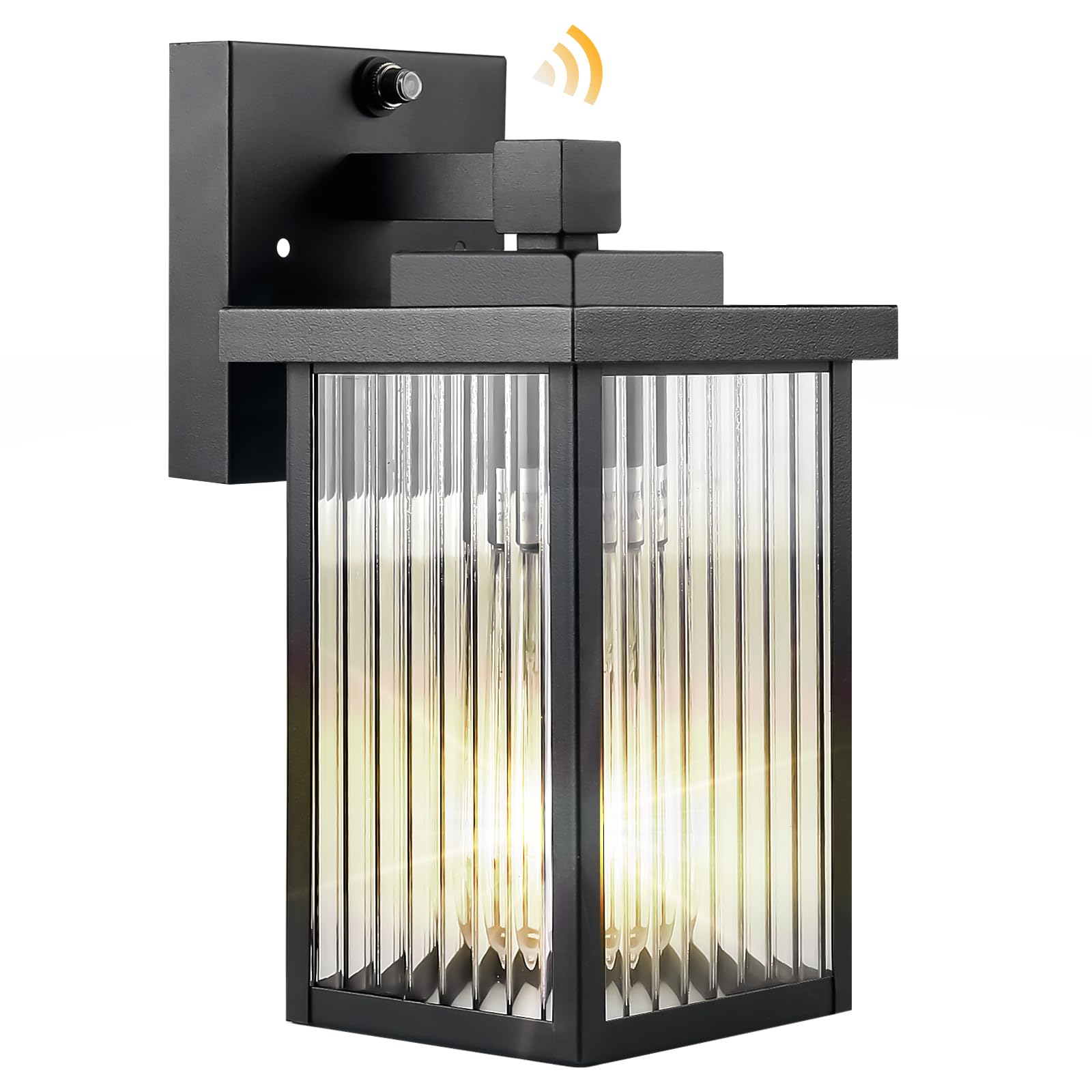 Hameso Dusk To Dawn Outdoor Lighting, Waterproof Wall Sconce With Tempered Glass, Porch Lights For House Exterior Front Door Gar