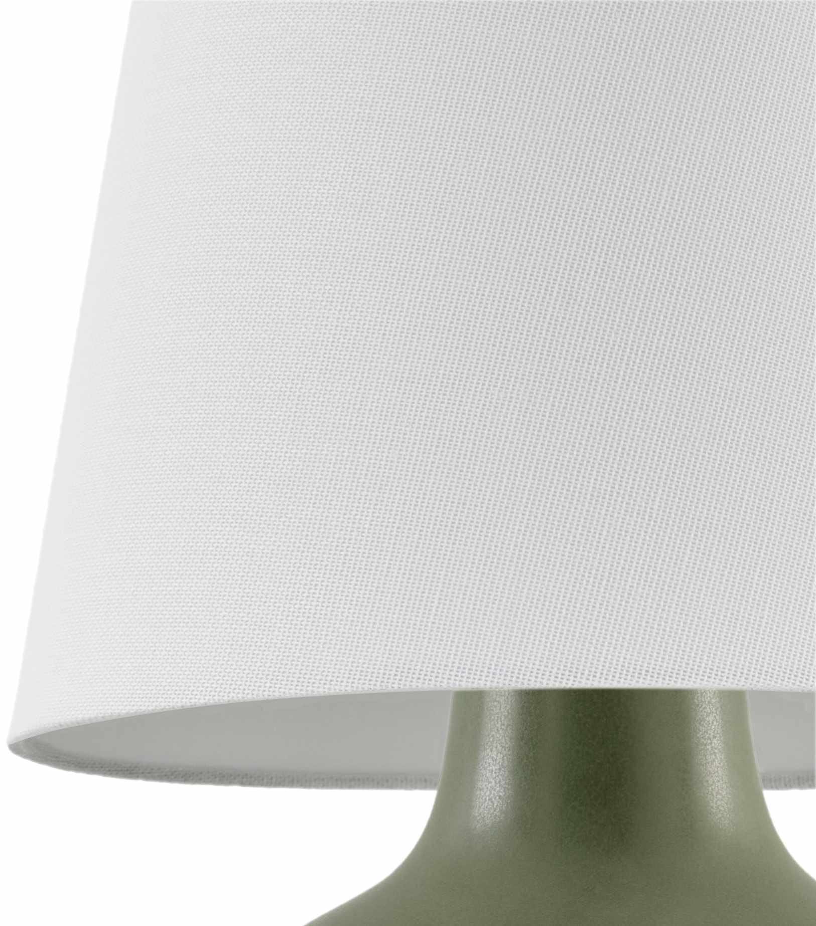 Hauteloom Table Lamp Ceramic Green White 13inH x 8inW x 8inD Model TXCHMD1