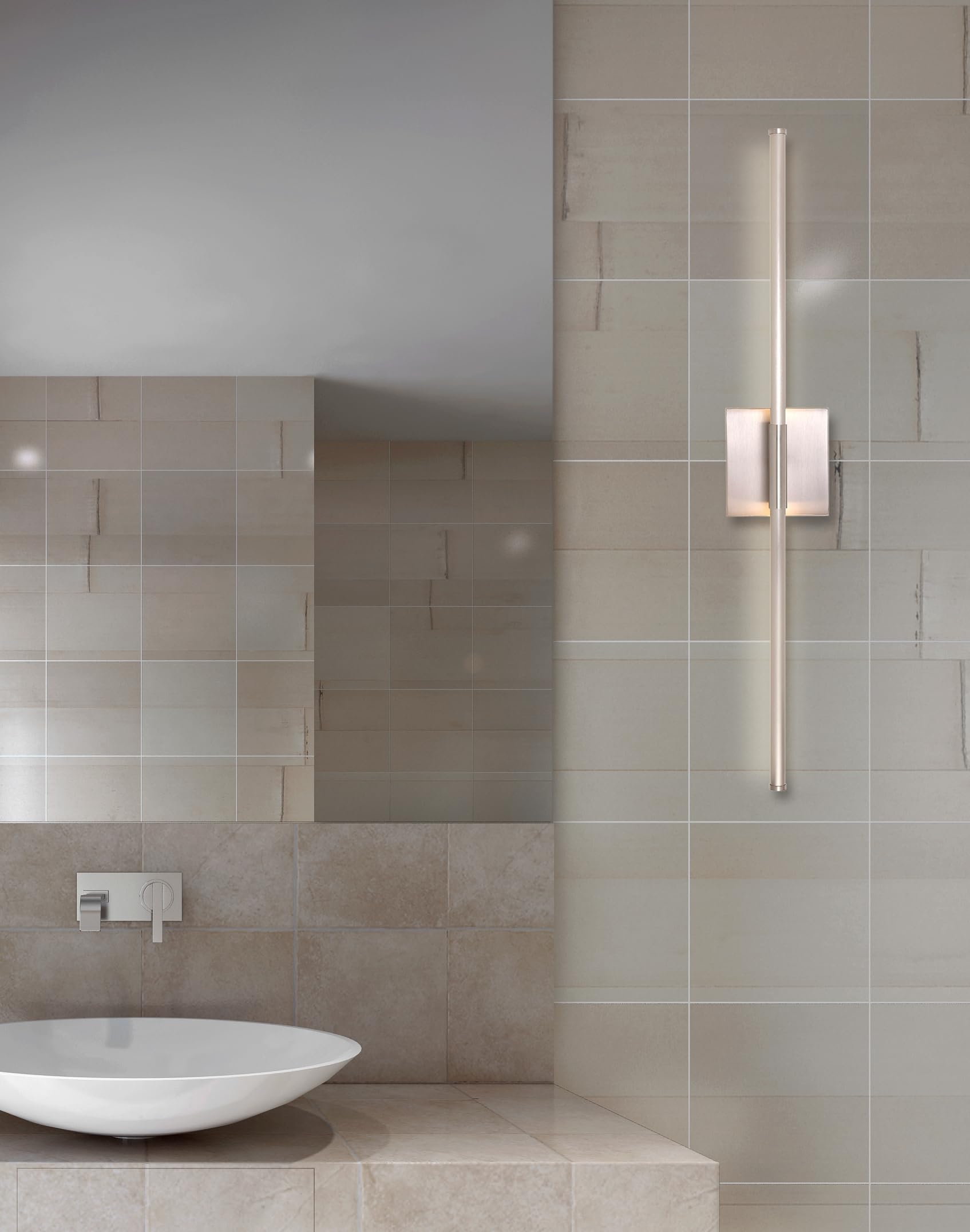 Jonathan Y Jyl7022E Makena 28'' Dimmable Integrated Led Modern Metal Wall Sconce Minimalistic Contemporary 3000K 10W Bulbs Entry