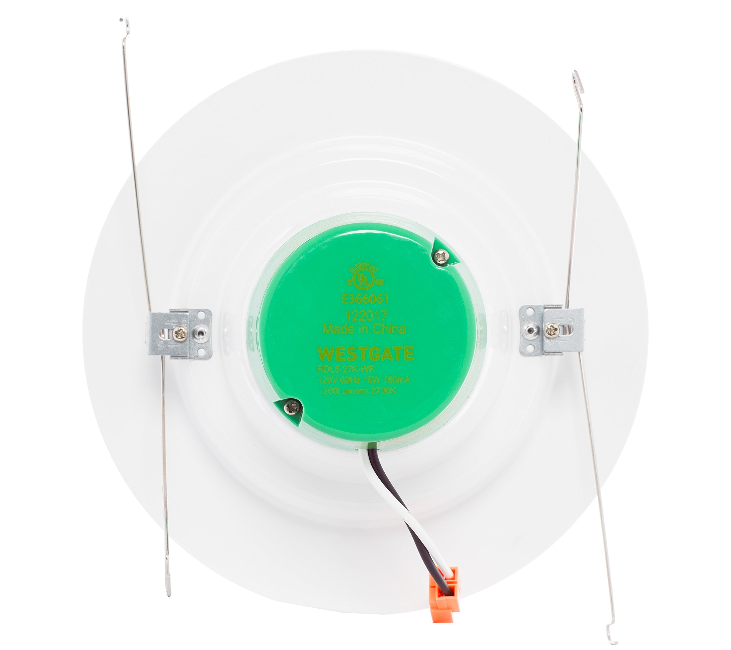 Westgate Lighting 19 Watt 6'' Inch Recessed Lighting Kit Dimmable Led Retrofit Downlight With Integrated Smooth Trim 120V (3500K
