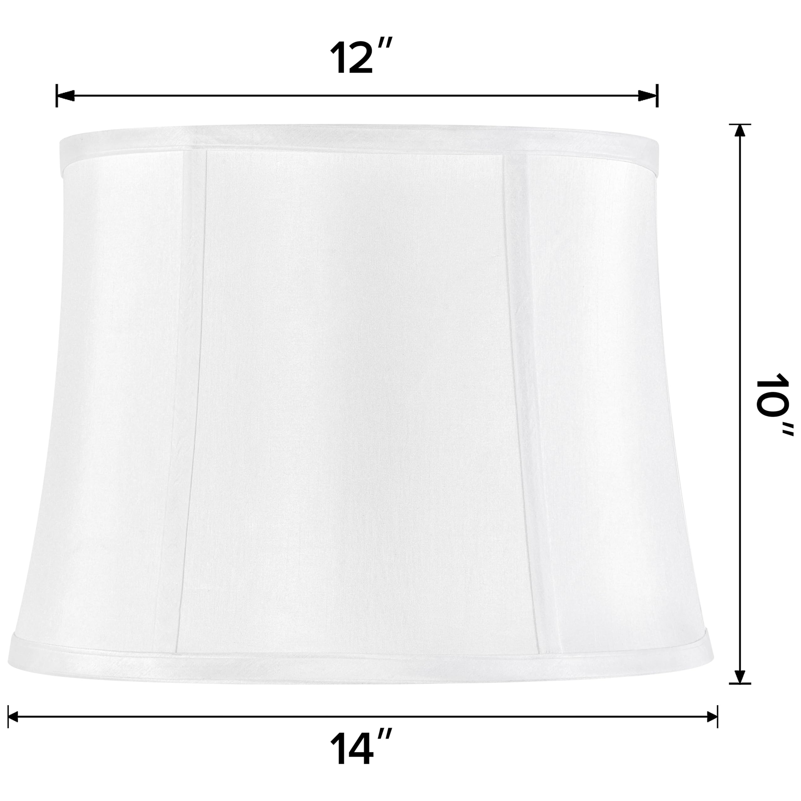 Goso Bamboo White Lamp Shades Set Of 2 Large Drum Empire Lampshades For Floor Lamps Table Lamp- 12X14X10 Inch(Spider) Natural Linen Fabric Lamp Shade Replacement Modern Rustic Shade-Easy Assembly