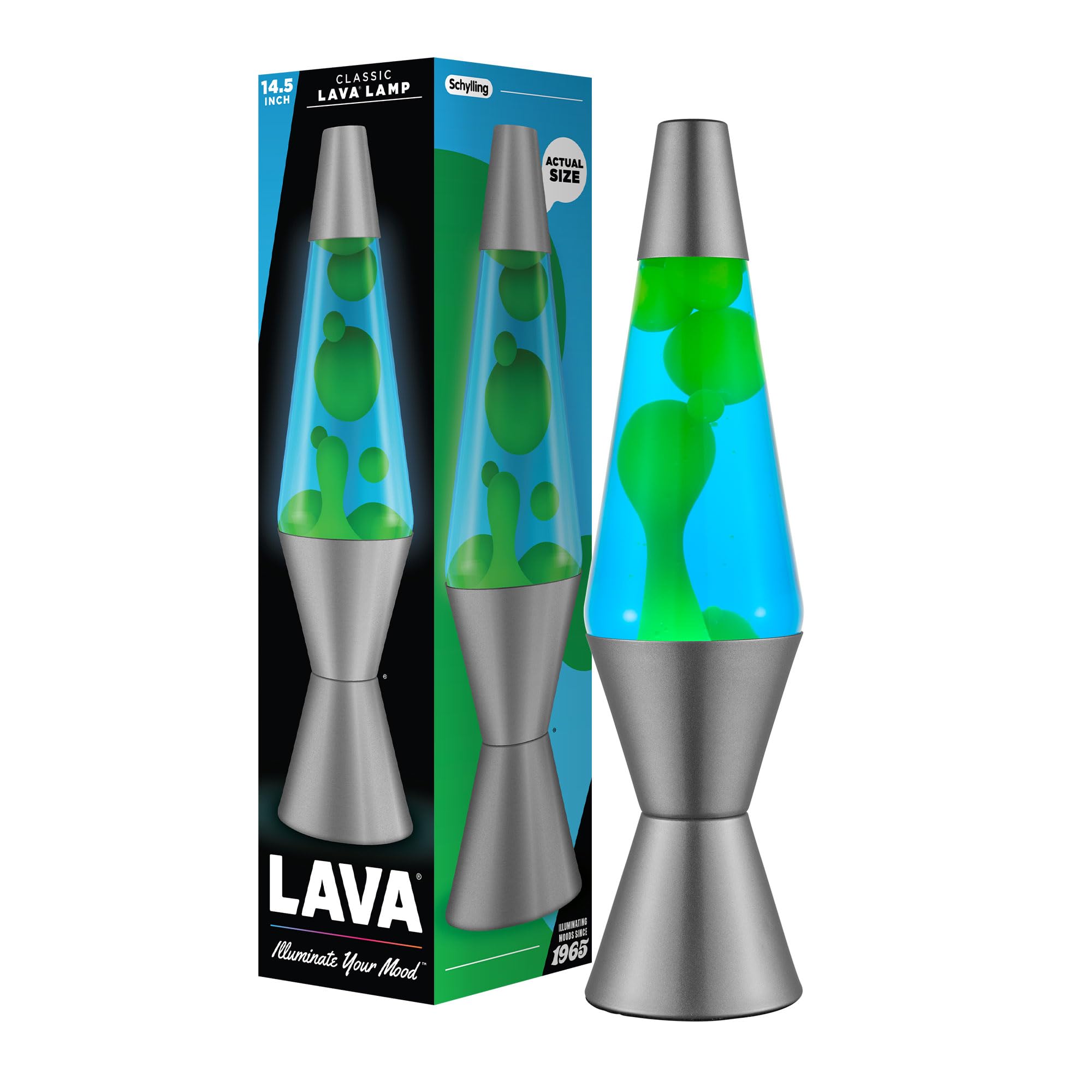 Lava? Lamp - 14.5 Deep Ocean - The Original Motion Light - Yellow/Green Wax And Blue Liquid - Item #2634 (large online retailer unique design)