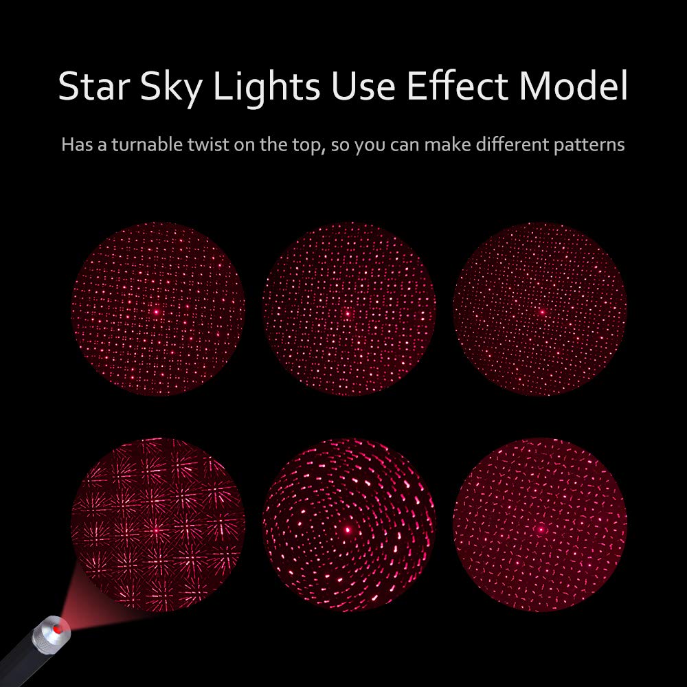 Romantic Auto Roof Usb Star Lights With Mini Disco Light, Aevdor Usb Night Lights, Flexible Atmosphere Decorations Lamp For Bedr