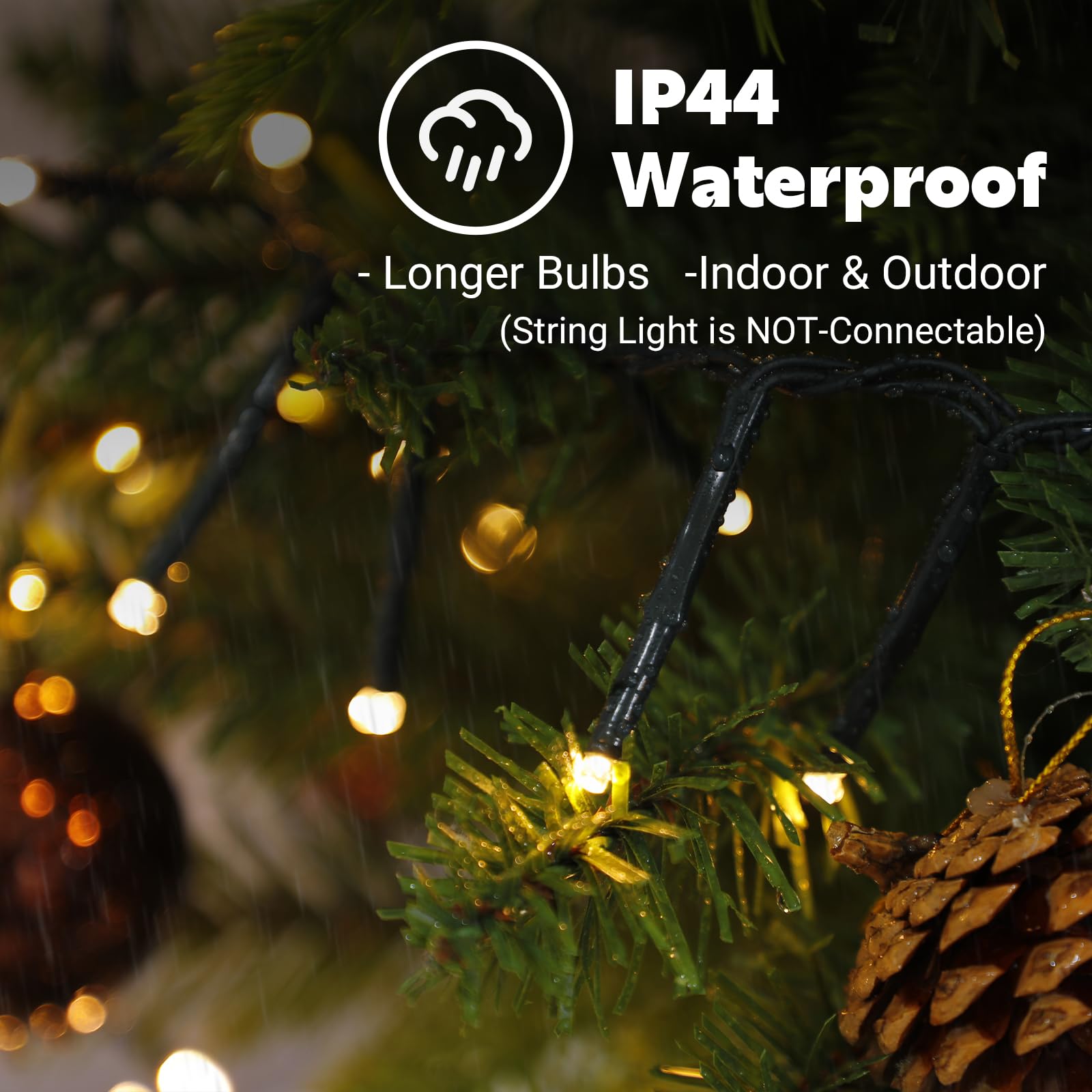 Elavika 80Ft Cluster Lights Christmas Tree Lights Outdoor 800 Led, Firecrackers String Lights With Remote, Waterproof Plug In Tw