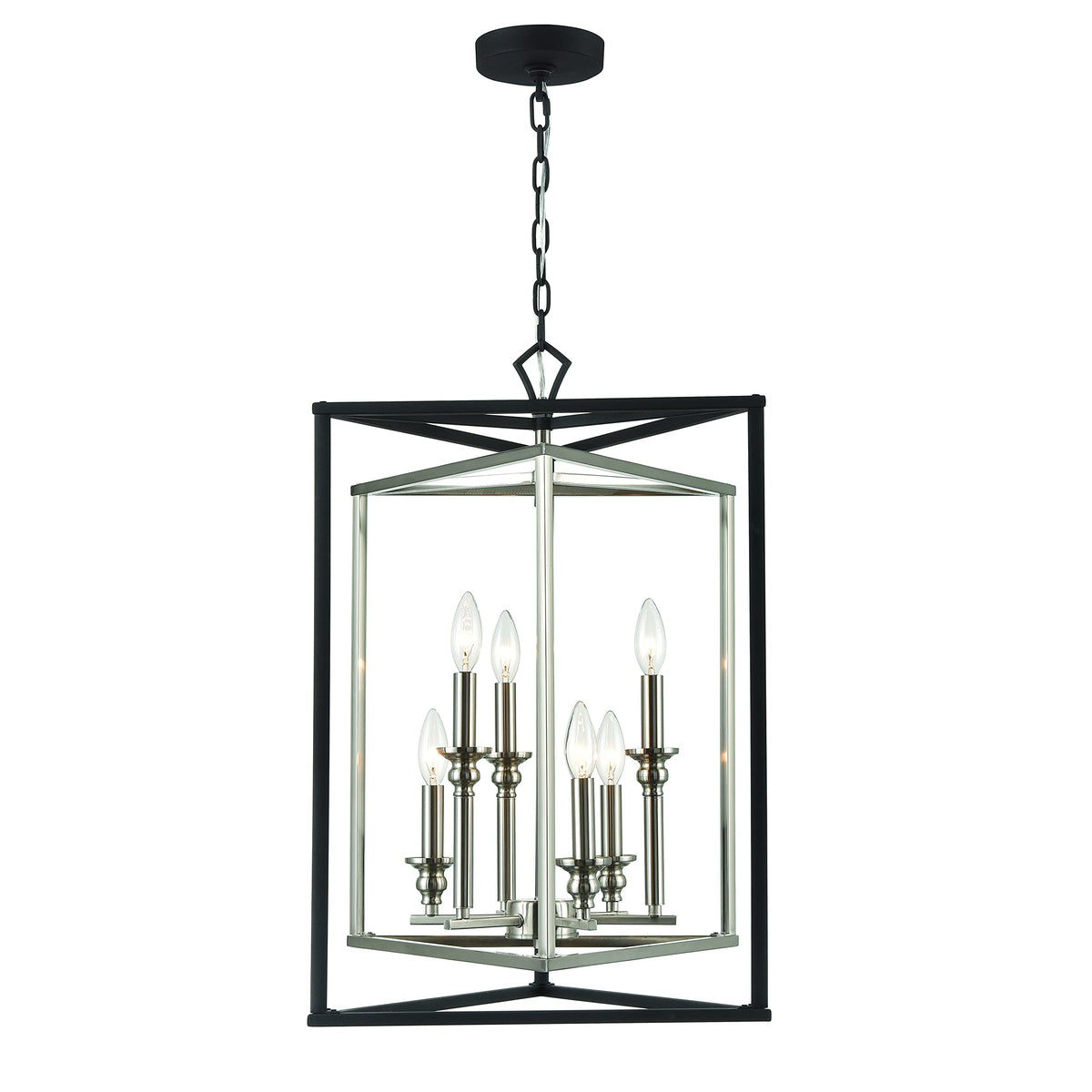 Elk Home Salinger 6-Light Charcoal Pendant, 19-Inch Modern/Contemporary Metal Light Fixture