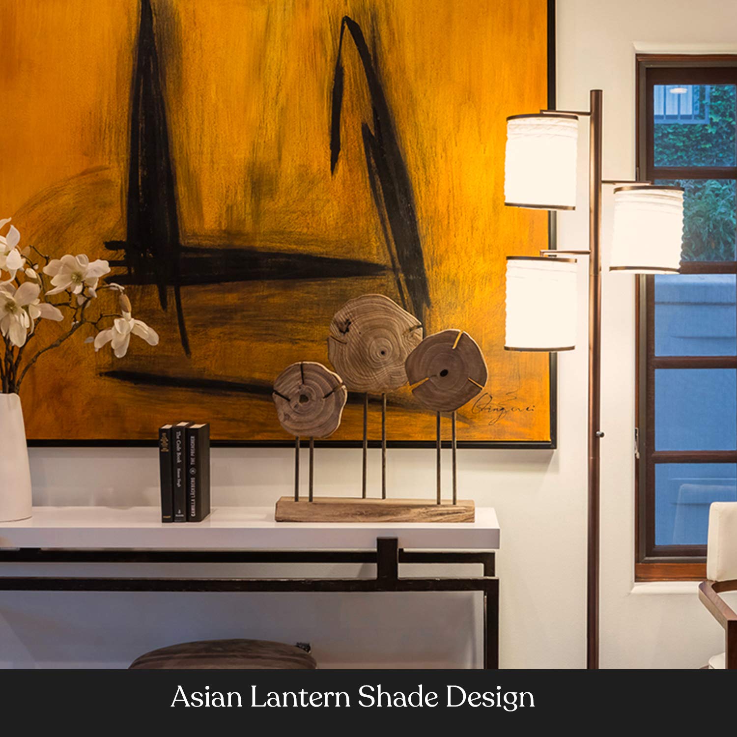 Brightech Liam Floor Lamp, Great Living Room D?Or, Tall Tree Lamp For Offices, Asian Lantern Shade Lamp For Living Rooms, Standi