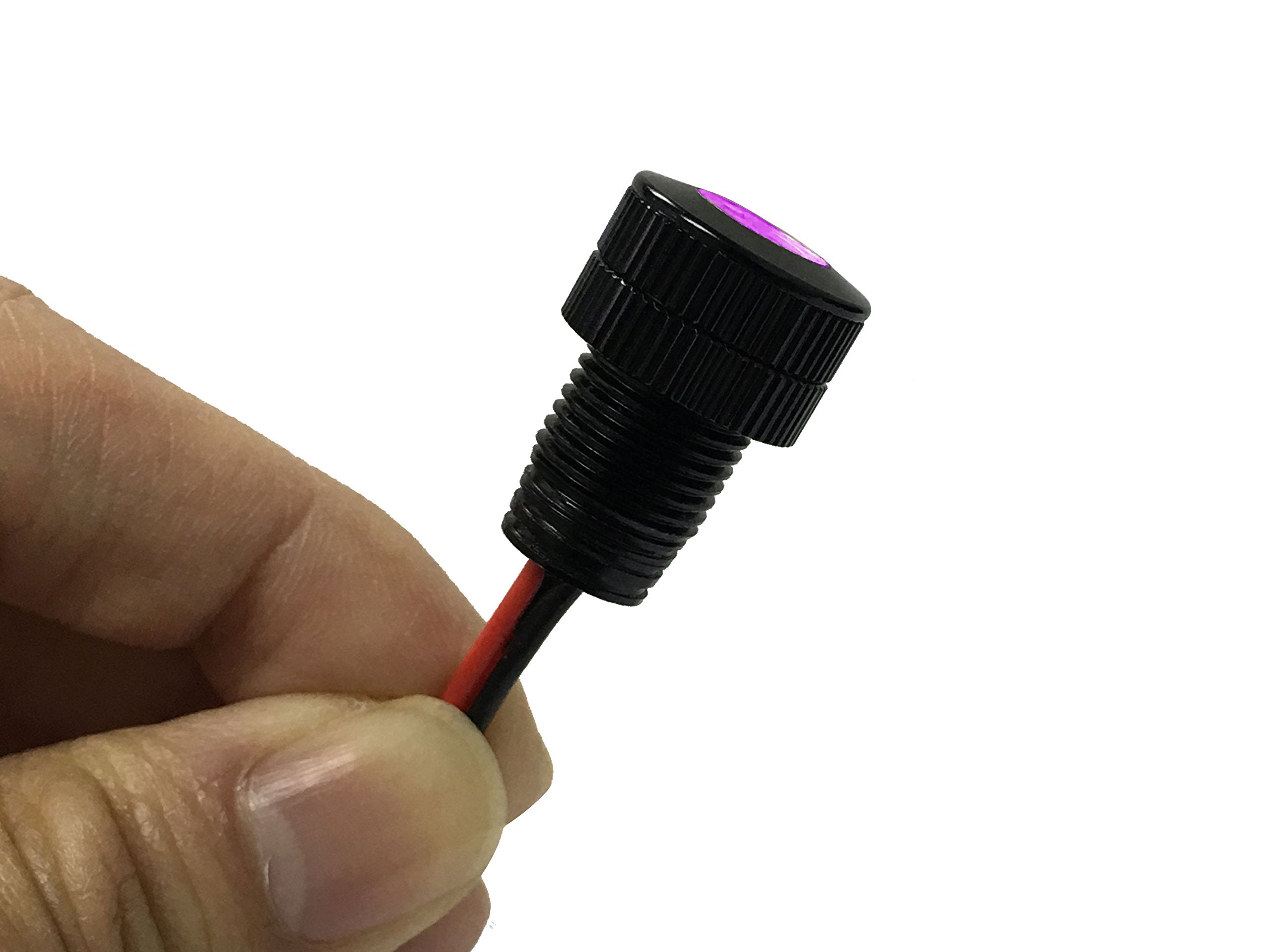 Oznium Brightest Light Bolt - 12V LED Flush Mount Light, 11mm UV Blacklight Aluminum Housing, Model 3190 for Cars & Motorcycles