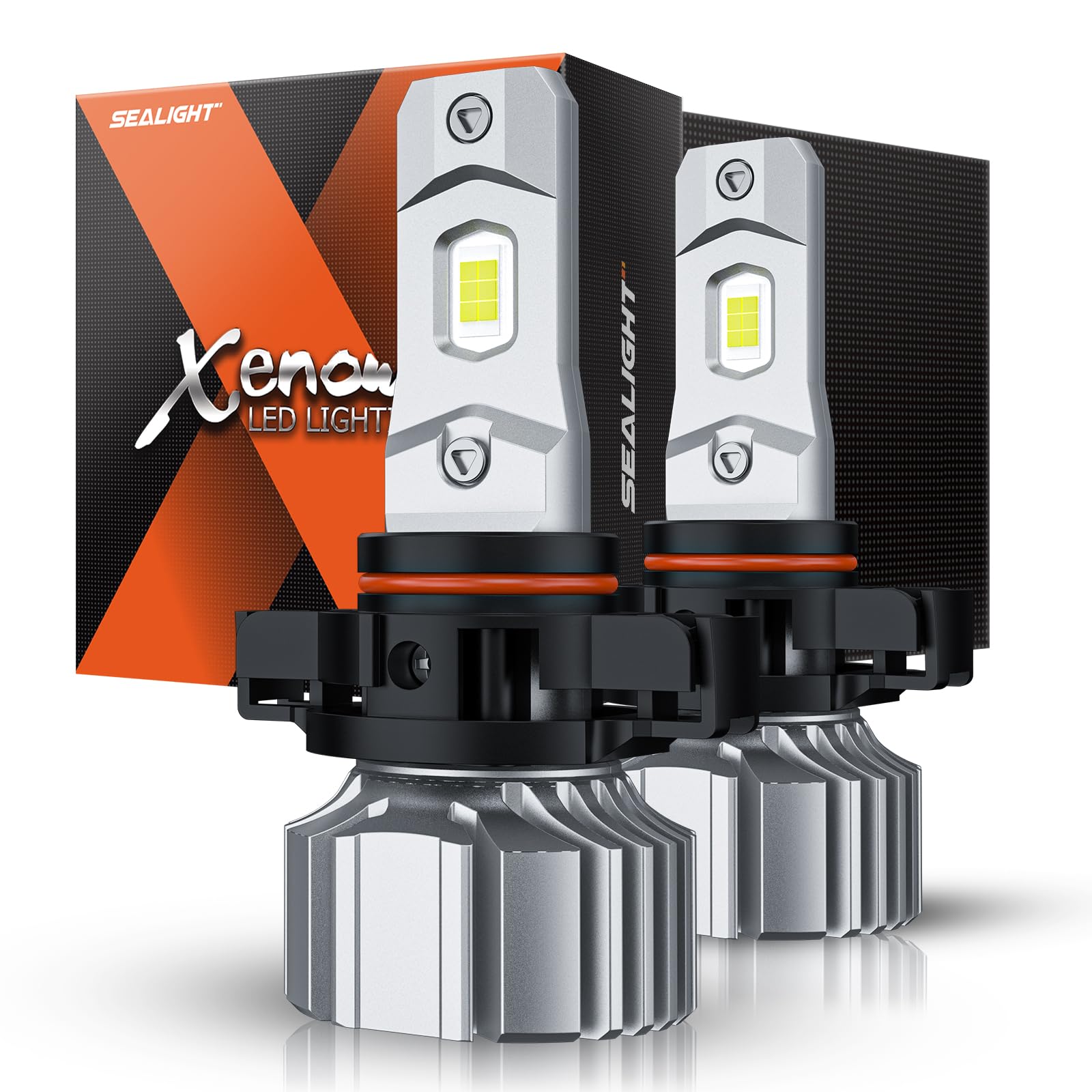 SEALIGHT 5202 LED Fog Light Bulbs, 12000LM Brightness, 6500K Cool White, Aluminum, Pack of 2
