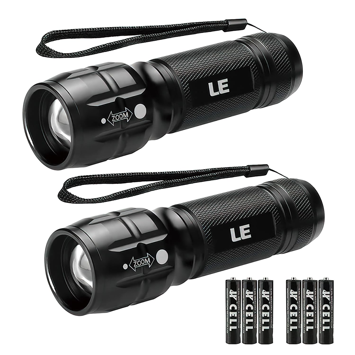 Lighting Ever Led Flashlights High Lumens, Small Flashlight, Zoomable, Waterproof, Adjustable Brightness Flash Light For Outdoor