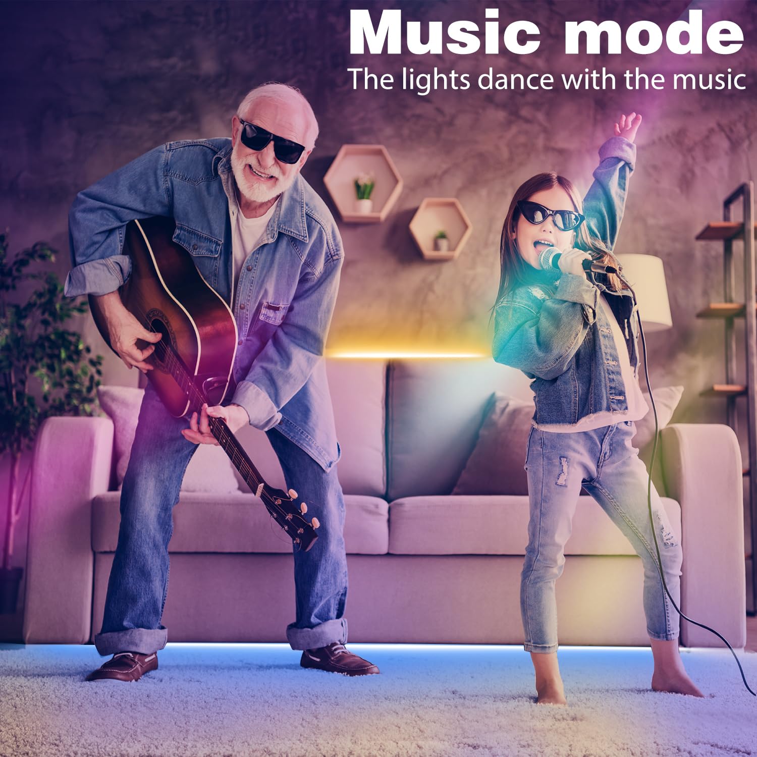 NBBUFF RGB LED Strip Lights 400FT, Color Changing, Copper Material, Model NB-rgb001-7, with Remote & App Control