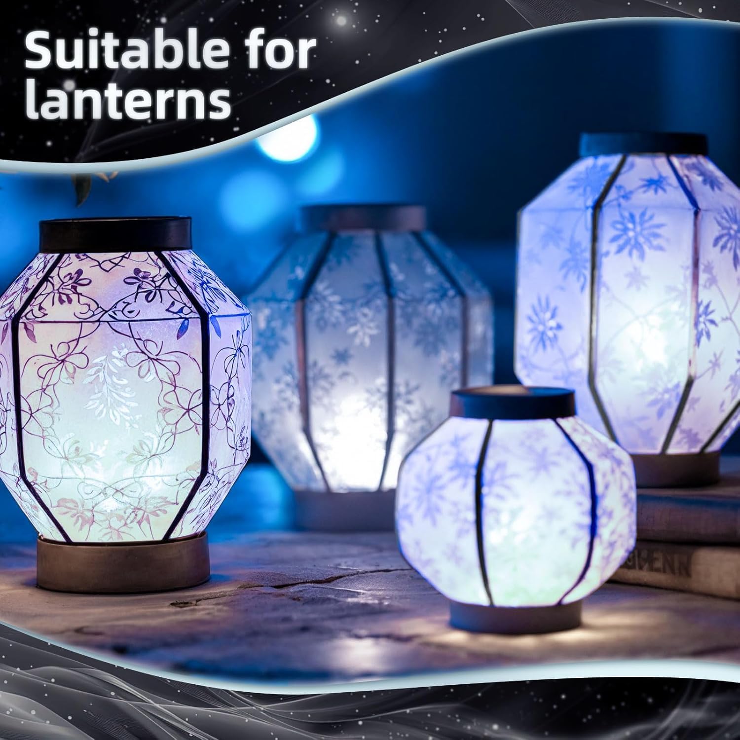 LIHAO LED Party Lights Bulbs - 24x Waterproof White Battery Operated for Lanterns & Balloons, Model AMZ-GB-0153