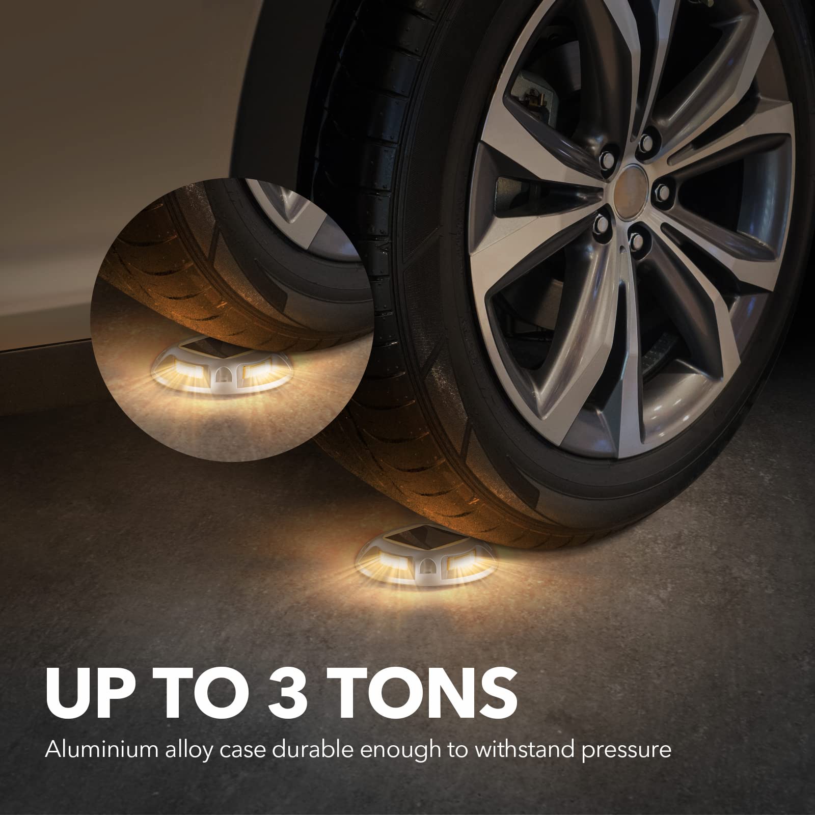 Agptek Solar Driveway Lights Outdoor 8 Pack, Solar Deck Lights 2 Color Modes Dock Lights Waterproof Driveway Markers Step Lights