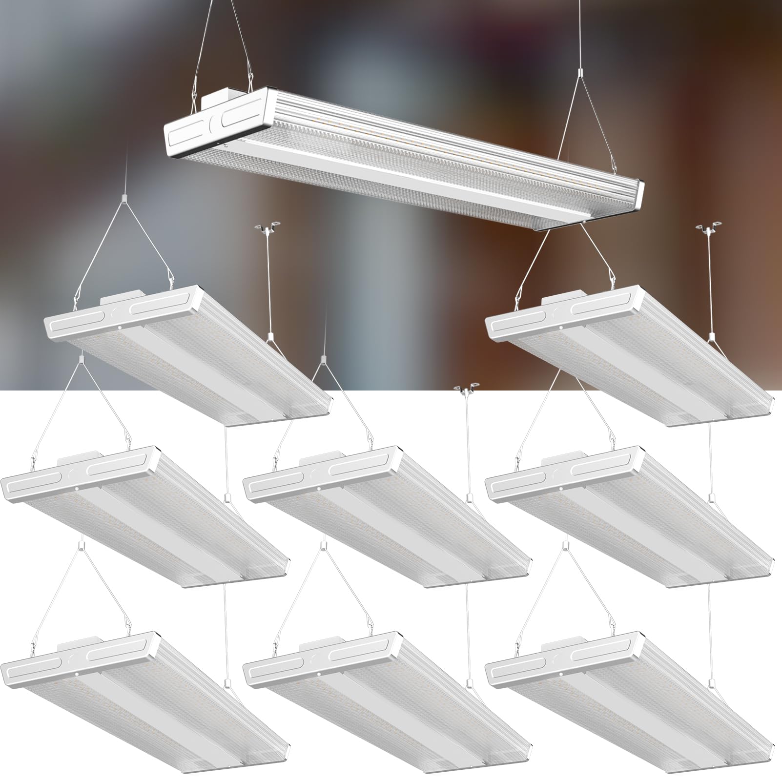 Lightdot 2FT LED High Bay Shop Lights, 100-277V ?Driver Equipped, 5 Years? 210W 28000LM [Eqv. 800W MH/HPS] 5000K Diamond Diffusi