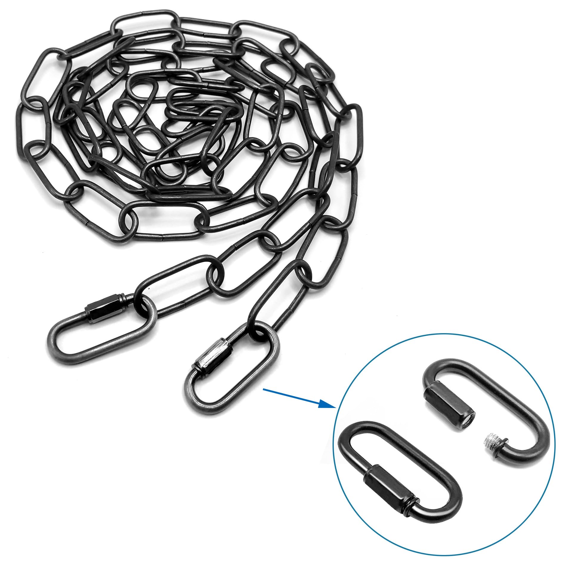 ECUDIS Heavy Duty Canopy Kit with 6ft Pendant Light Chain, Vintage Black, Max Weight 50lbs, Ideal for Chandeliers & Swag Fixtures