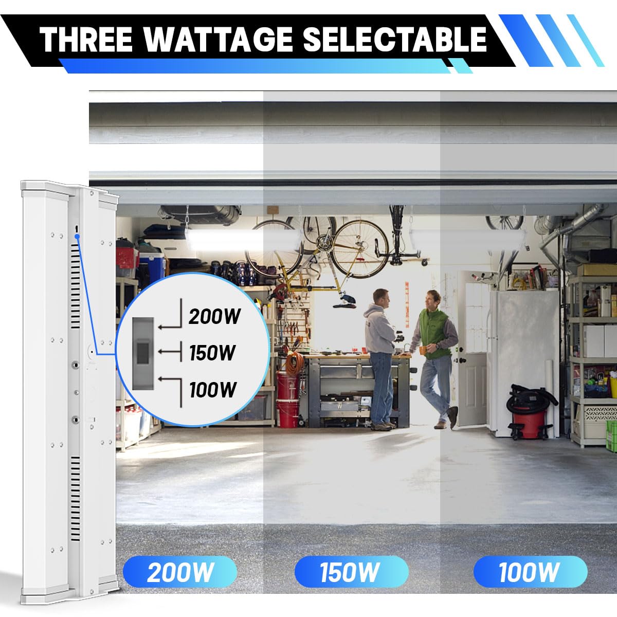 Allsmartlife 200W Led Linear High Bay Light 2-Pack, 27000Lm Dimmable, 5000K Day