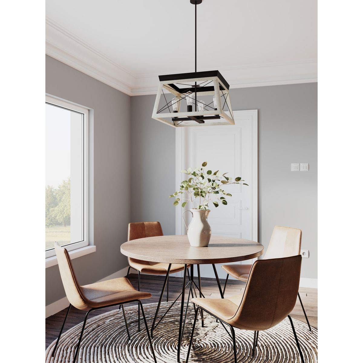 Briarwood Collection 4-Light Coastal Chandelier Light Graphite