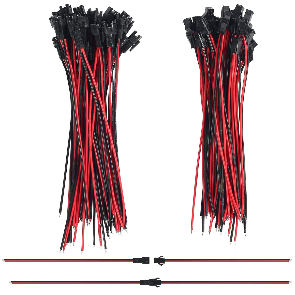 Lyjee 30 Pairs 2 Pin Jst Connector Micro Electrical Male And Female Connector Adapter Plug With 15Cm Wire Cables For Led Light S