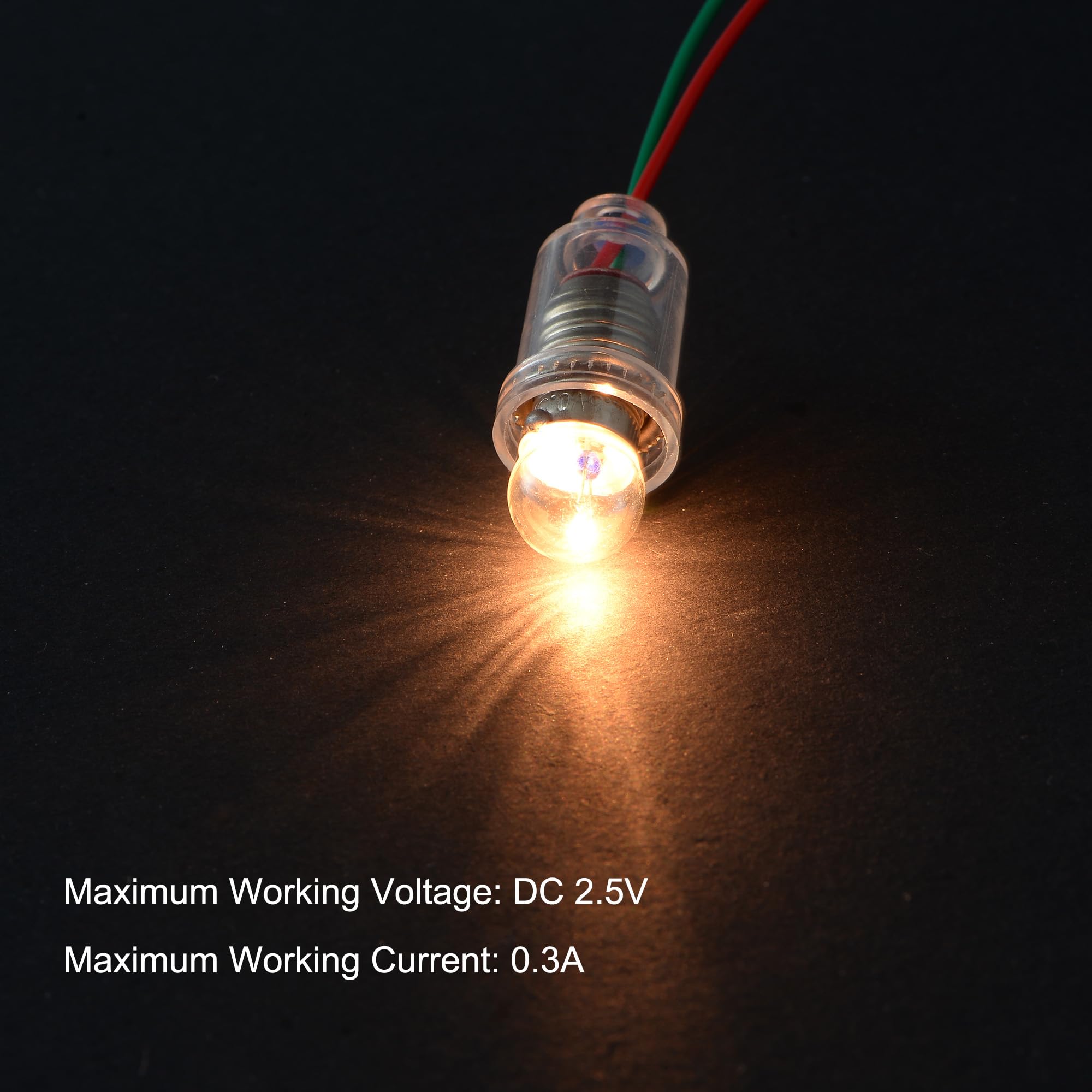 Meccanixity Electrical Circuit Experiment Set Diy Materials, 10Pcs 2.5V E10 Bulbs, 1Pcs Aa Battery Case, 1Pcs Button Switch, 1Pc