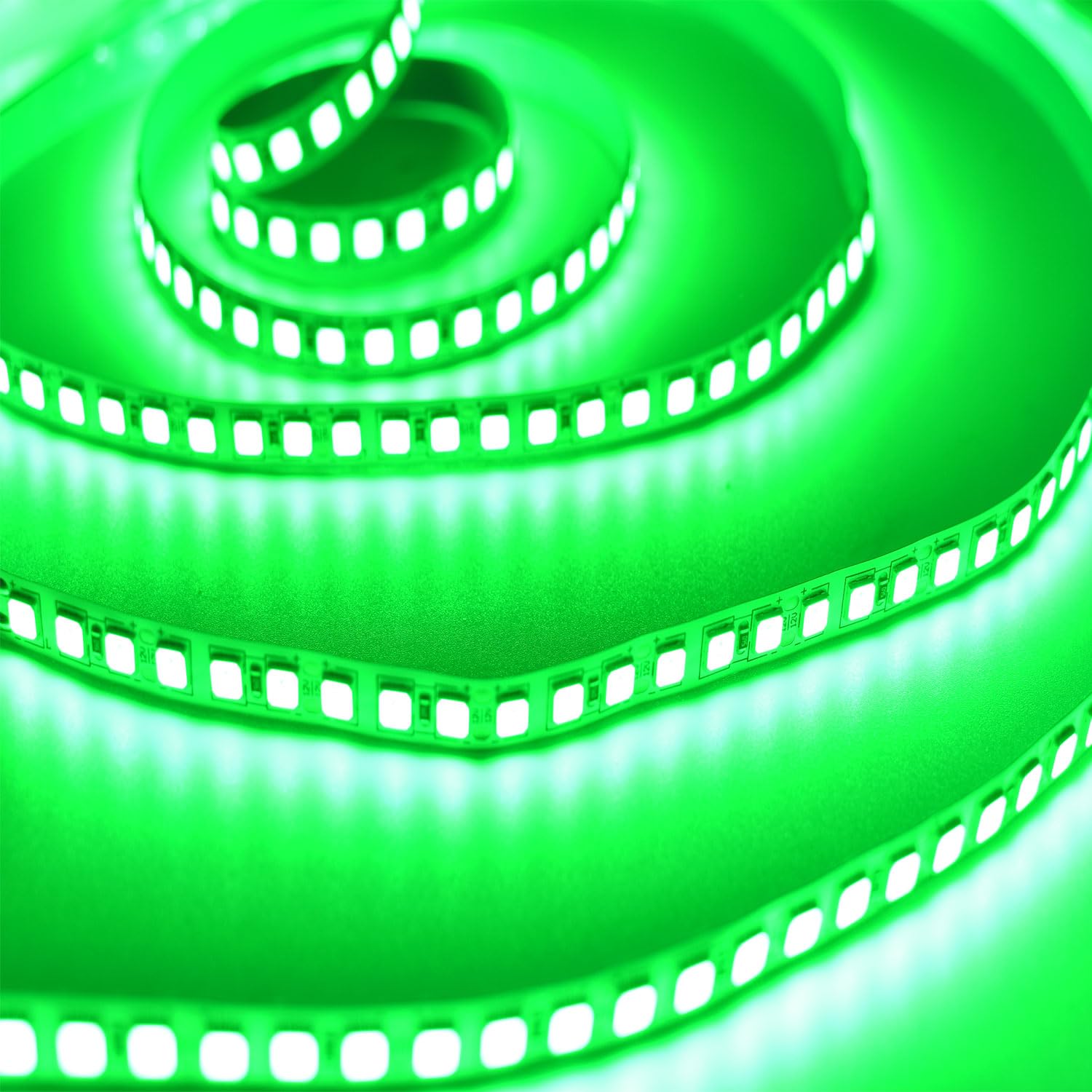 SUYOOULIN LED Light Strip, 16.4ft 600 SMD 5054 LEDs, 16000LM, Waterproof IP67, Green