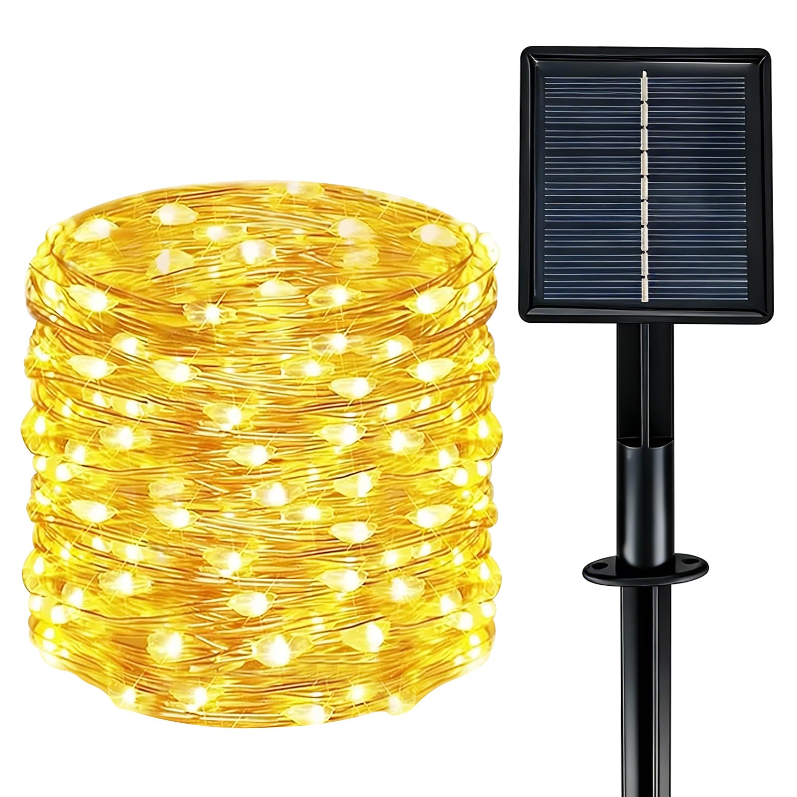 Solar String Lights Outdoor Waterproof 33ft 100LED 8 Modes Twinkle Lights Solar Fairy Lights for Patio, Garden Yard Party Weddin