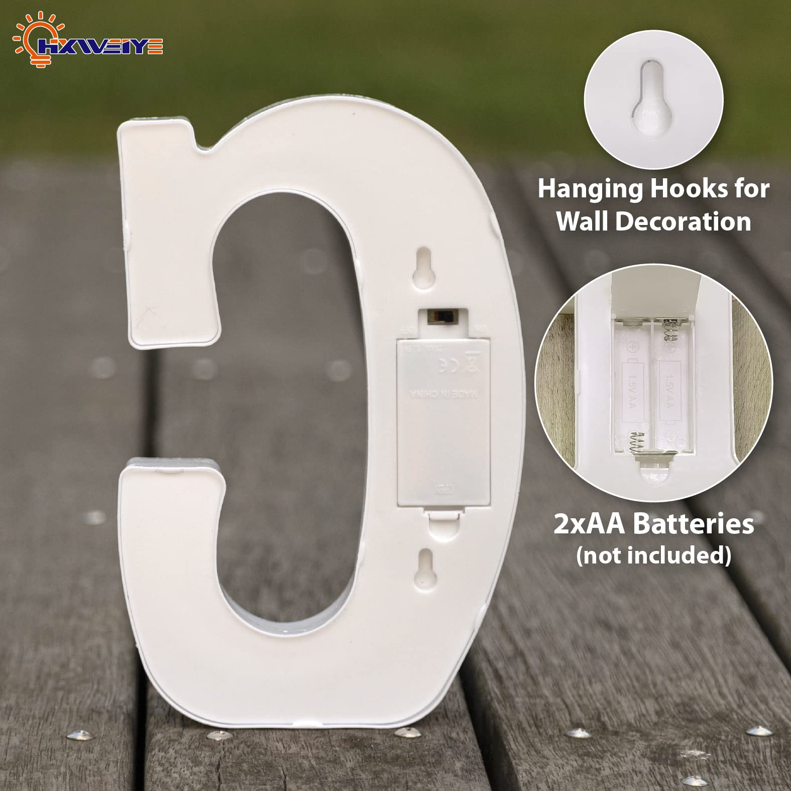 HXWEIYE LED Marquee Letter Sign, Warm White, 26 Alphabet & Numbers 0-9, Plastic Décor for Parties, Weddings & Home