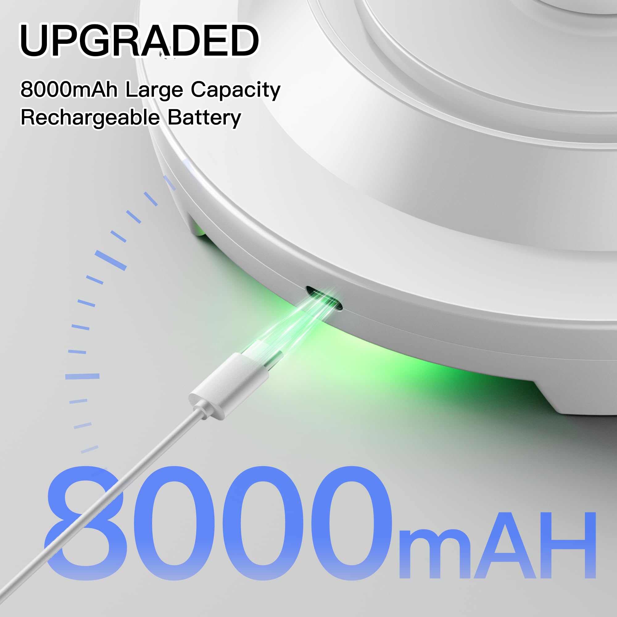 Homelist 8000mAh Rechargeable Ceiling Light, Wireless Motion Sensor, Remote Control, 1 Pack, Cool White 6000K, Model MQ501-KJ