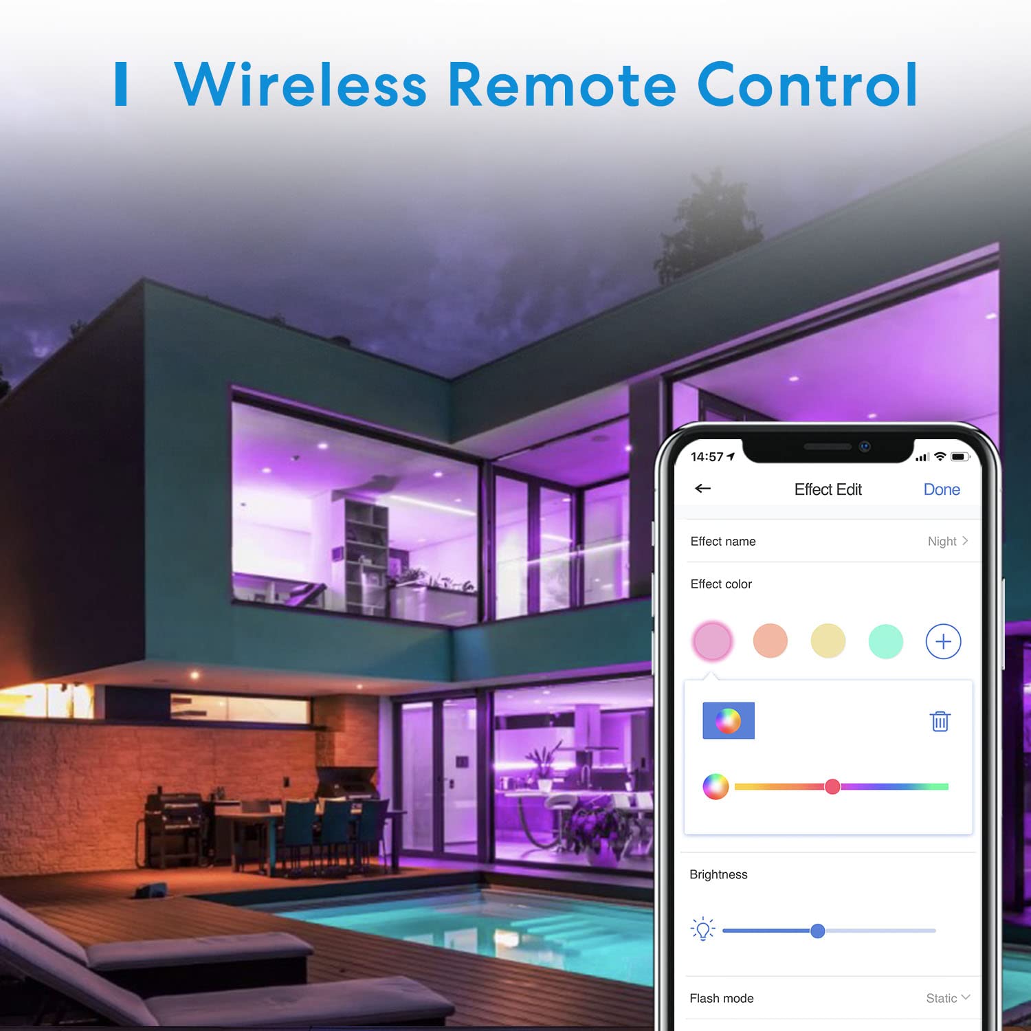 meross Smart LED Strip Lights, 16.4ft RGB, Works with Apple HomeKit, Siri, Alexa & Google, App Control, Model MSL320