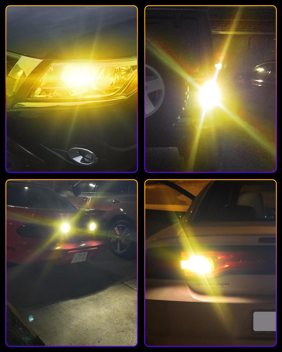 Luyed 880 Led Fog Light Bulb 3000K Amber Yellow 300% Super Brighter 1:1 Mini Size 886 890 892 893 Led Bulb With Projector For Fo
