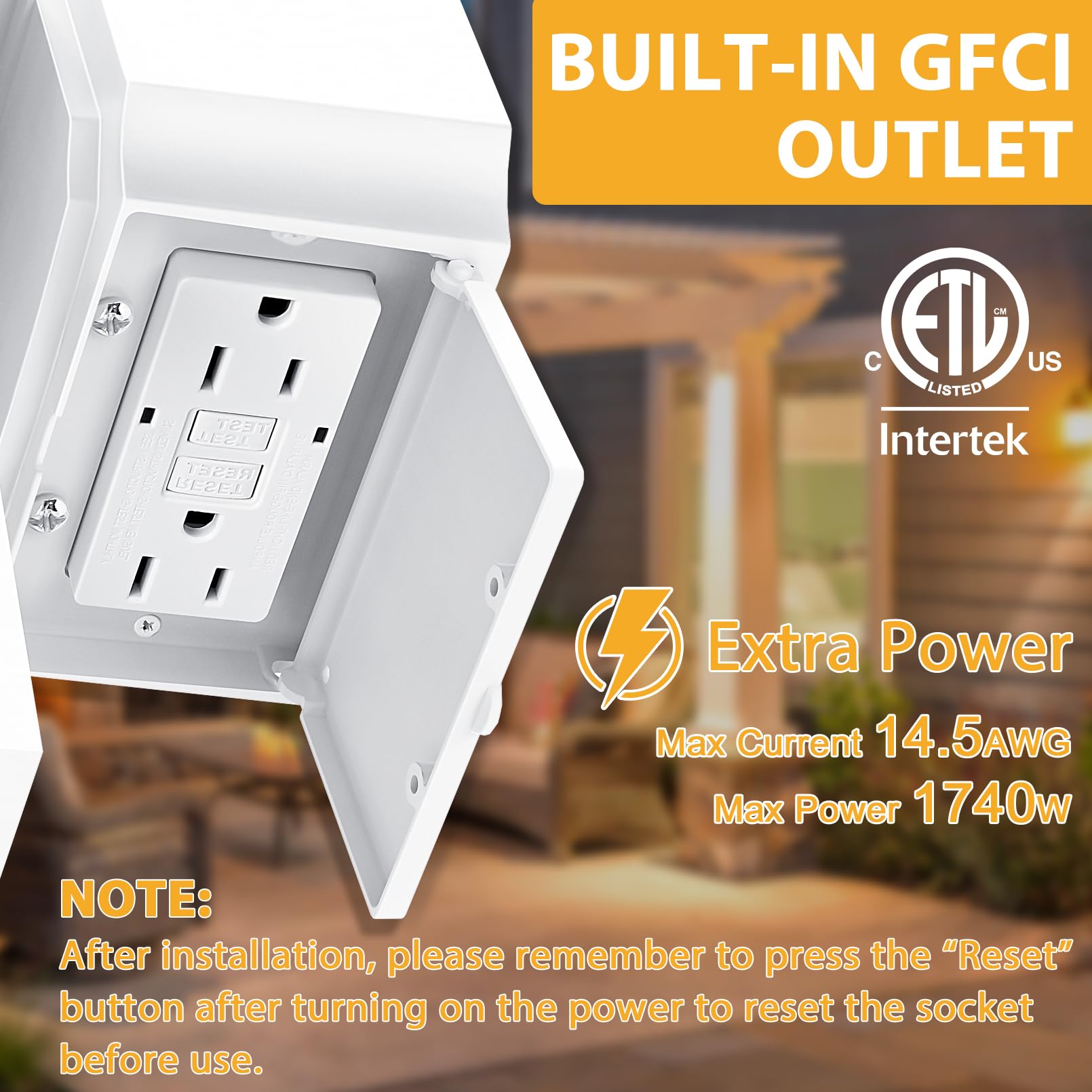 Porch Lights With Outlet, Outdoor Motion Sensor Lights, Dusk To Dawn Exterior Light Fixture, Anti-Rust Waterproof Outdoor Wall L