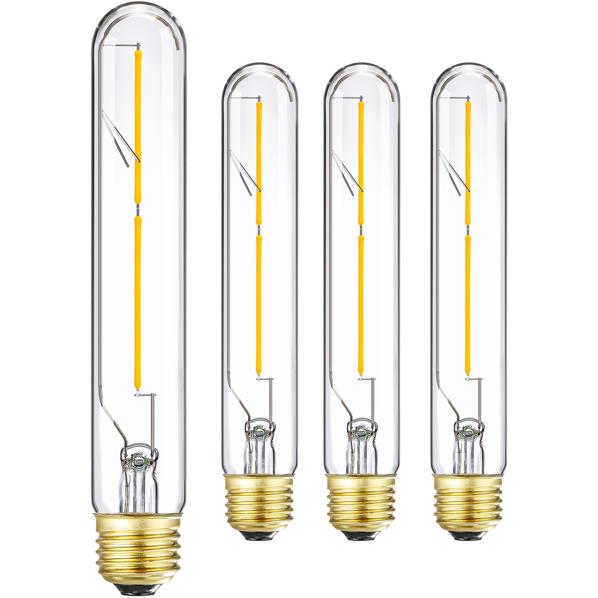 Leools Dimmable E26 Led Bulb 4W Equal 40 Watt Light Bulbs Soft White 30000K E26 Edison Bulb Ac120V 400Lm Tubular T9 T10 Led Bulb