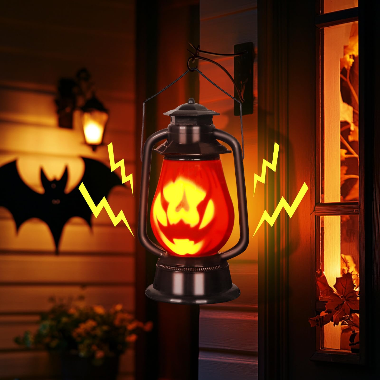 Turnmeon Halloween Talking Jack-O'-Lantern - Light Up Pumpkin Lantern For Outdoor Decor