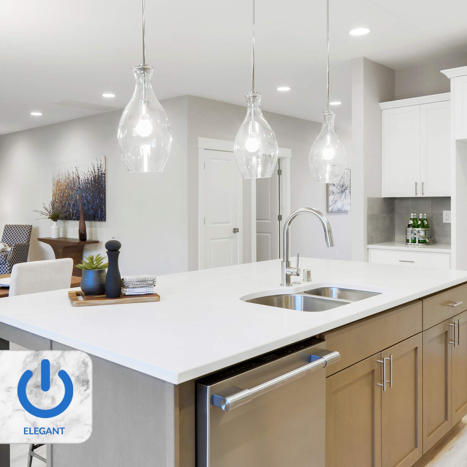 (6 Pack) Kor 9W Led A19 Light Bulb - (60W Equivalent), Ul Listed, 5000K (Bright White - Daylight), 750 Lumens, Non-Dimmable, Led