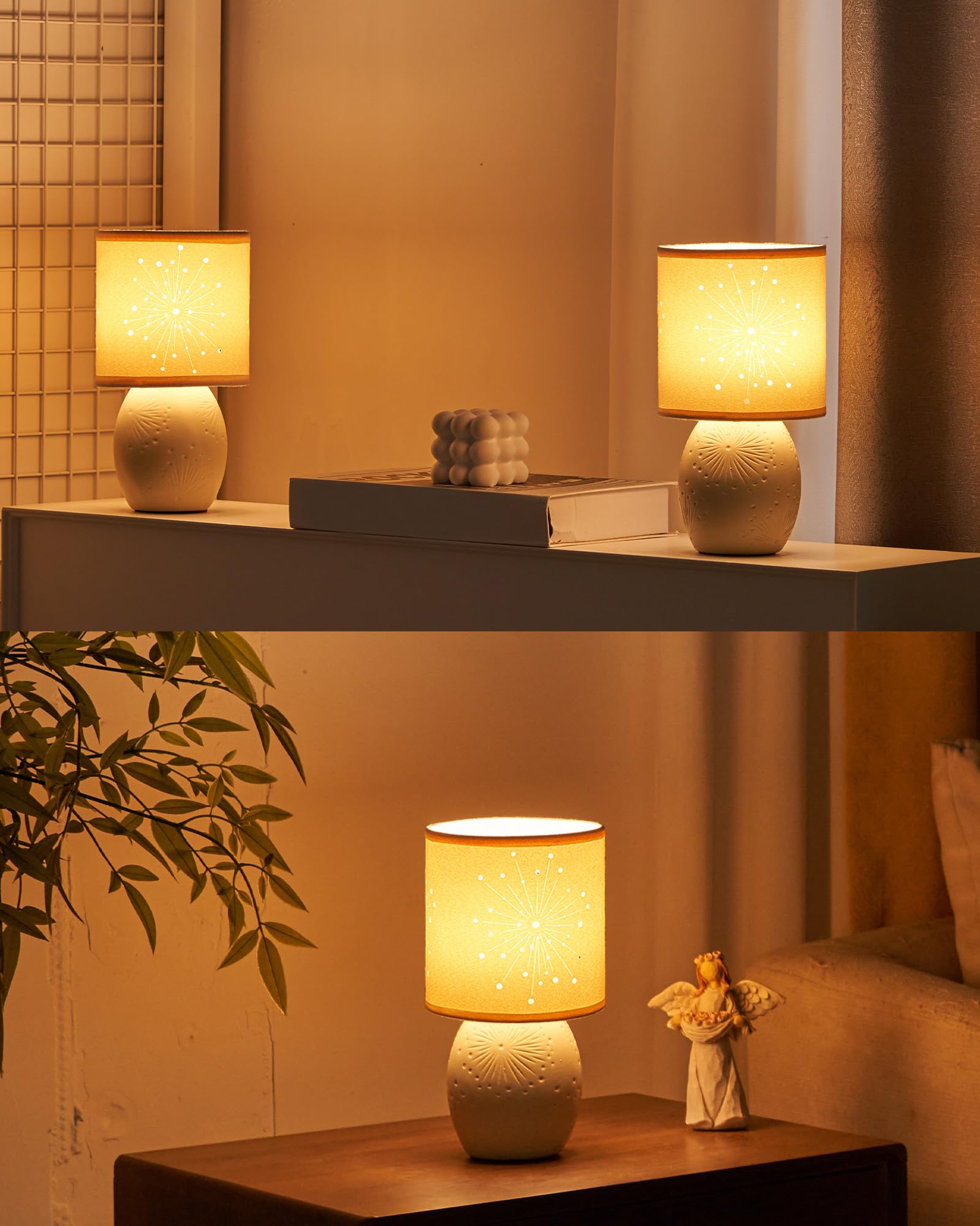 Umexus Small Cordless Table Lamp With Remote For Restaurant Dining, Rechargeable Battery Operated Lamp With Timer & Dimmer Multi