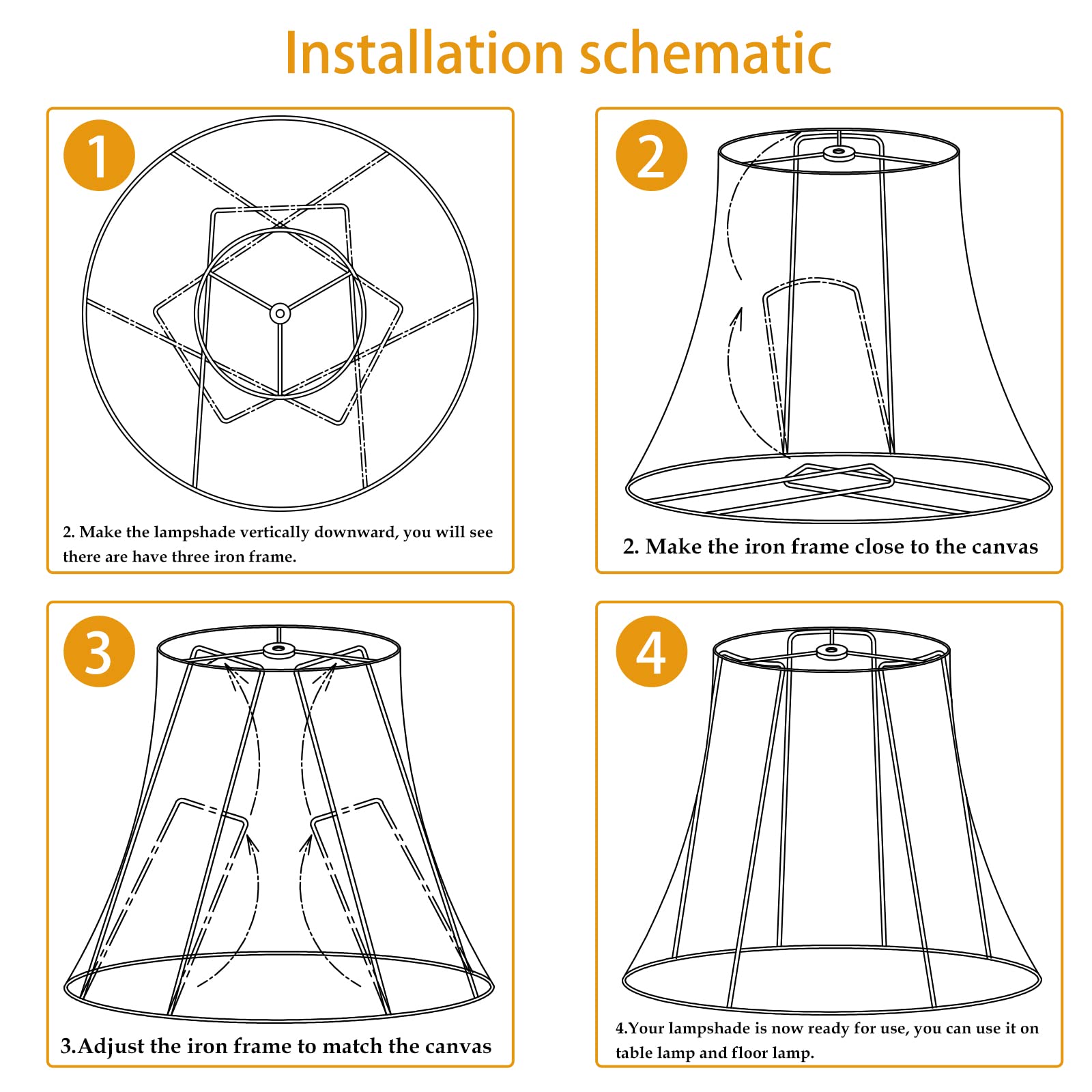 Tootoo Star Double Brown Barrel Lamp Shade Set Of 2, 6X12X8.5 Inch, Handcrafted Fabric For Floor And Table Lamps