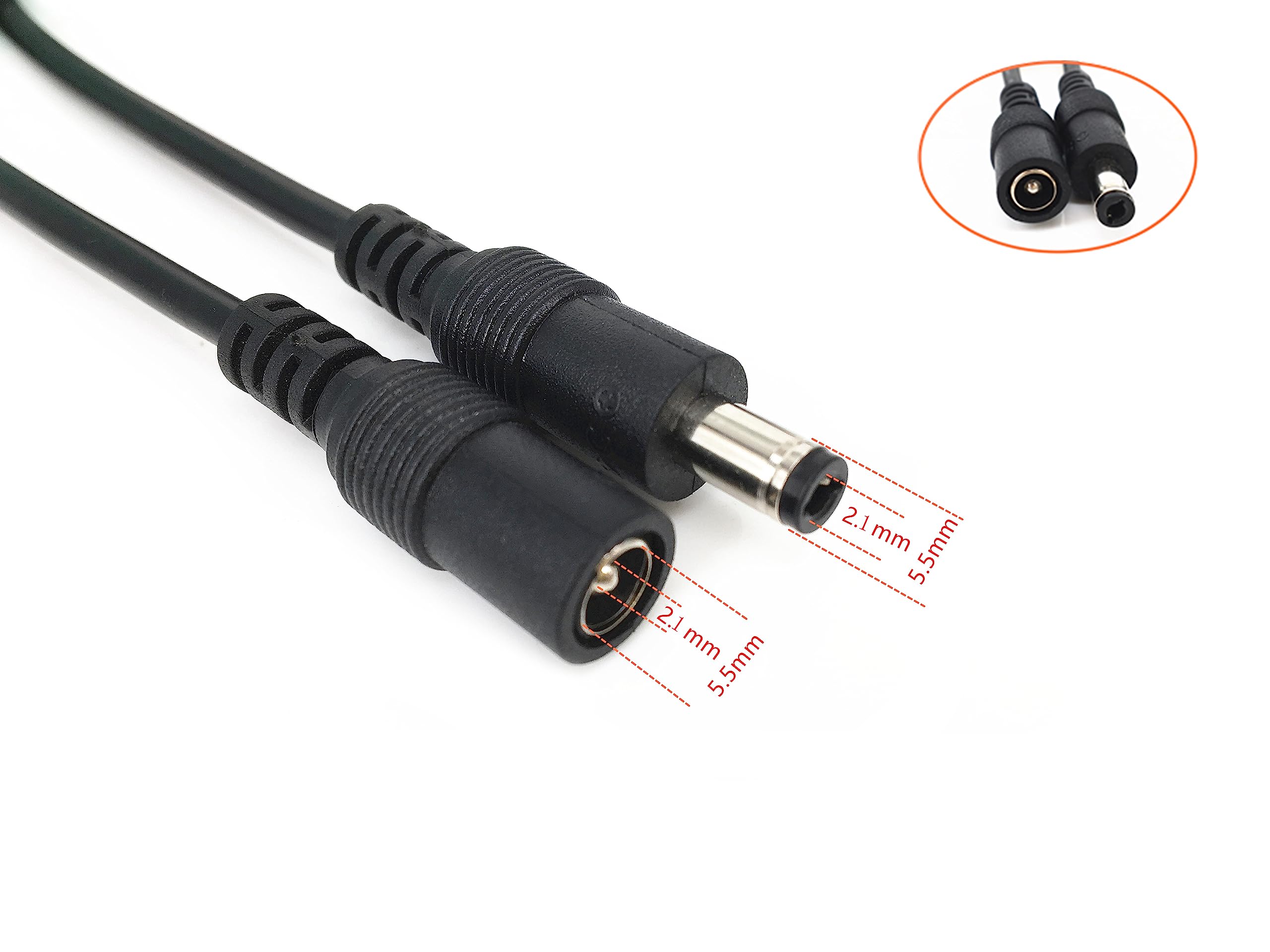 Dc Inline Switch Manual Inline Dc Power Switch Extension Cable Male To Female 5.5Mm X 2.1Mm Barrel For Led Strip 5050 3528 2835,