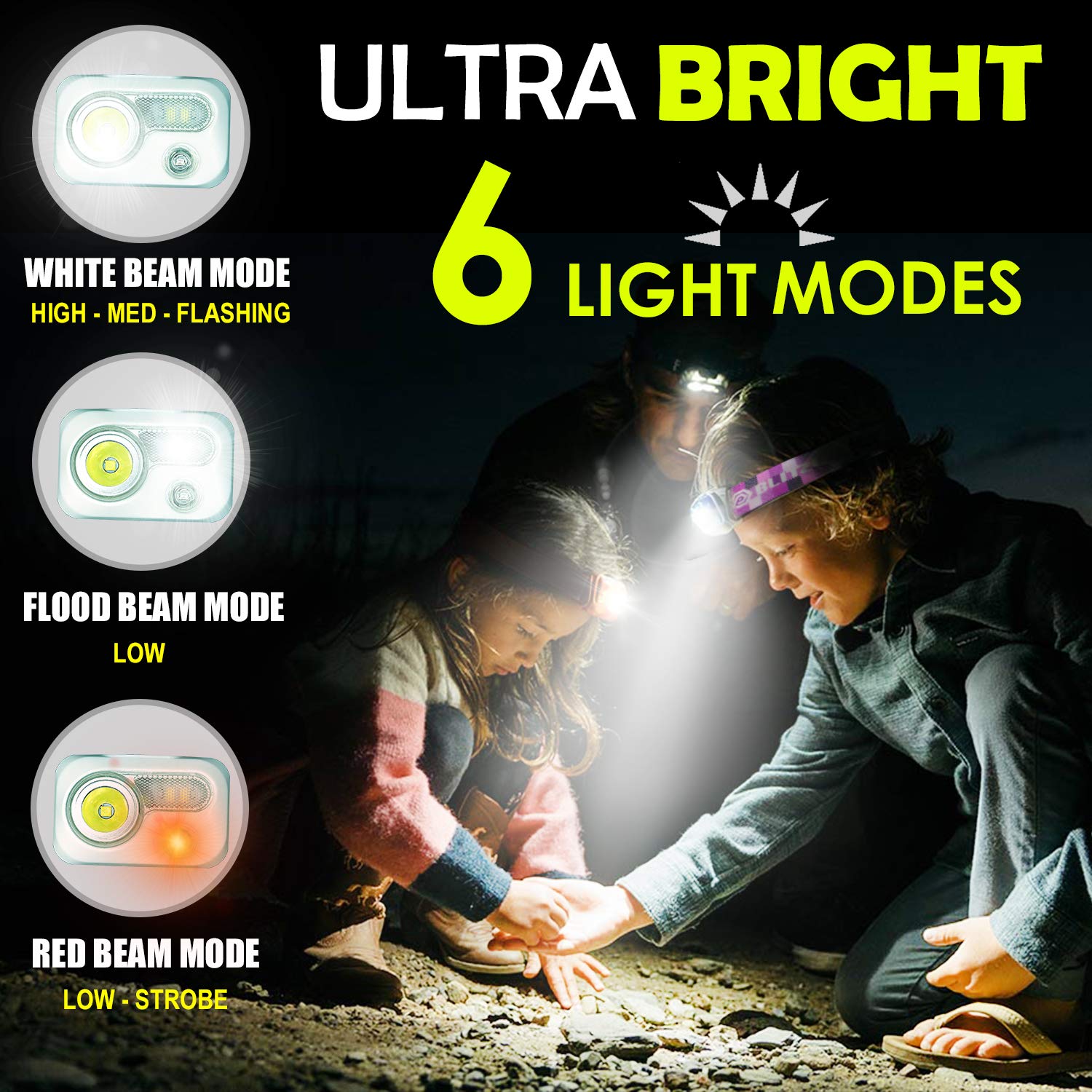 Blitzu Pink Rechargeable Flashlight - Adjustable, Durable, Battery Powered, Plastic Material