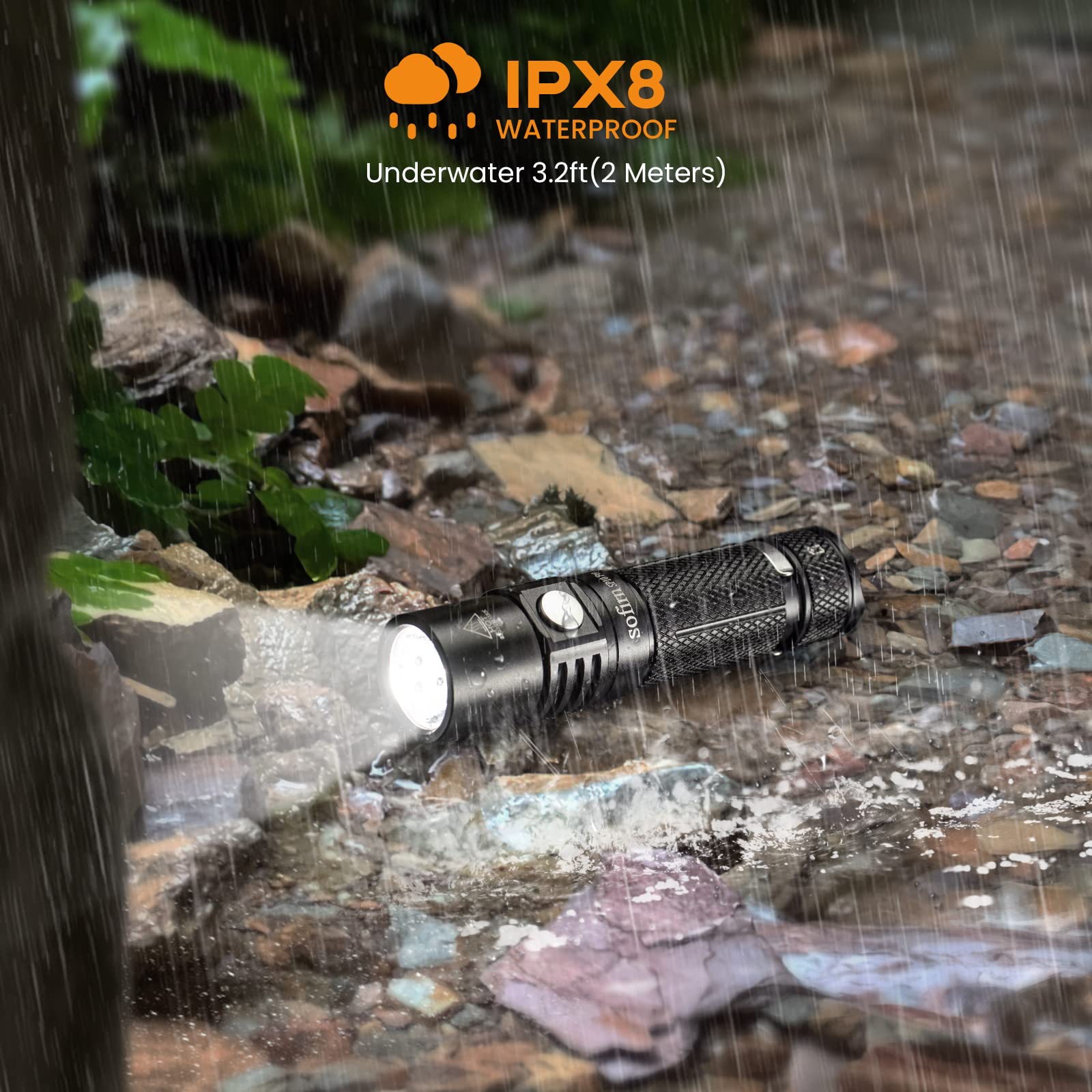 sofirn SP10 Pro mini Flashlight 900 Lumens, Small AA Flashlight with LH351D LED 90CRI, Anduril 2 UI, Pocket Flashlight for Campi