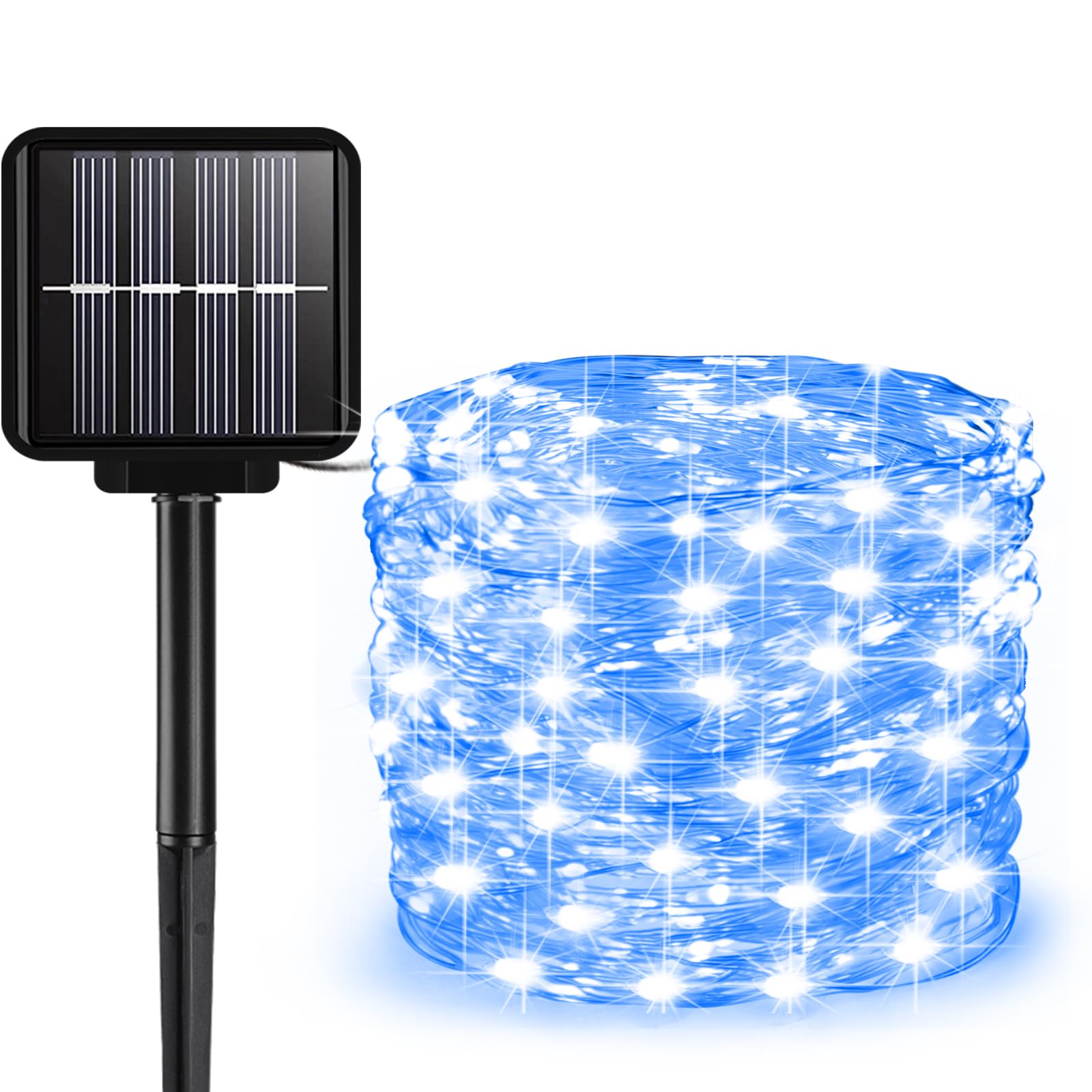 Solar String Lights Outdoor  99 Feet 300 Leds 8 Modes Solar Fairy Lights  Waterproof Outdoor Light For Patio Garden Yard Christmas Tree Halloween Wedding Party Decorations  Blue