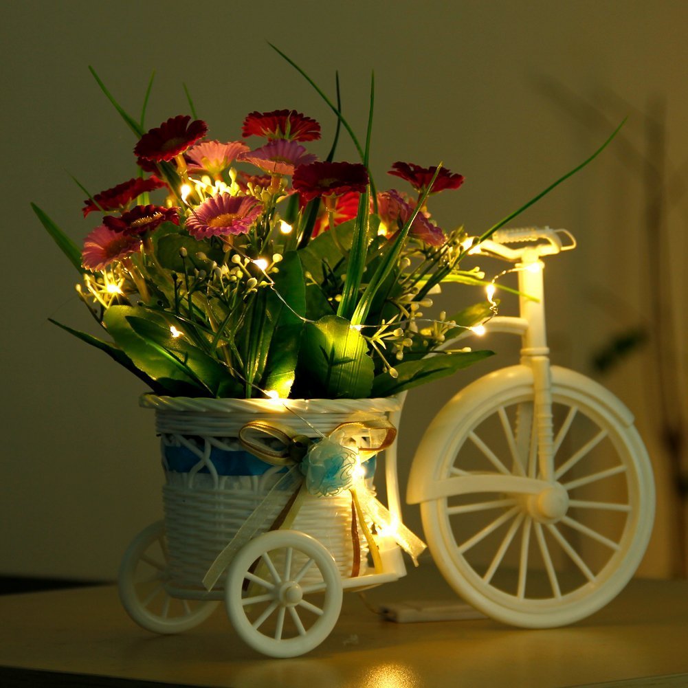 Cylapex 12 Pack Fairy Lights Battery Operated String Lights, 20 Led On 3.3Ft Silvery Copper Wire, Firefly Fairy String Lights Warm White For Wedding Party Mason Jar Christmas Decorations Bedroom Decor