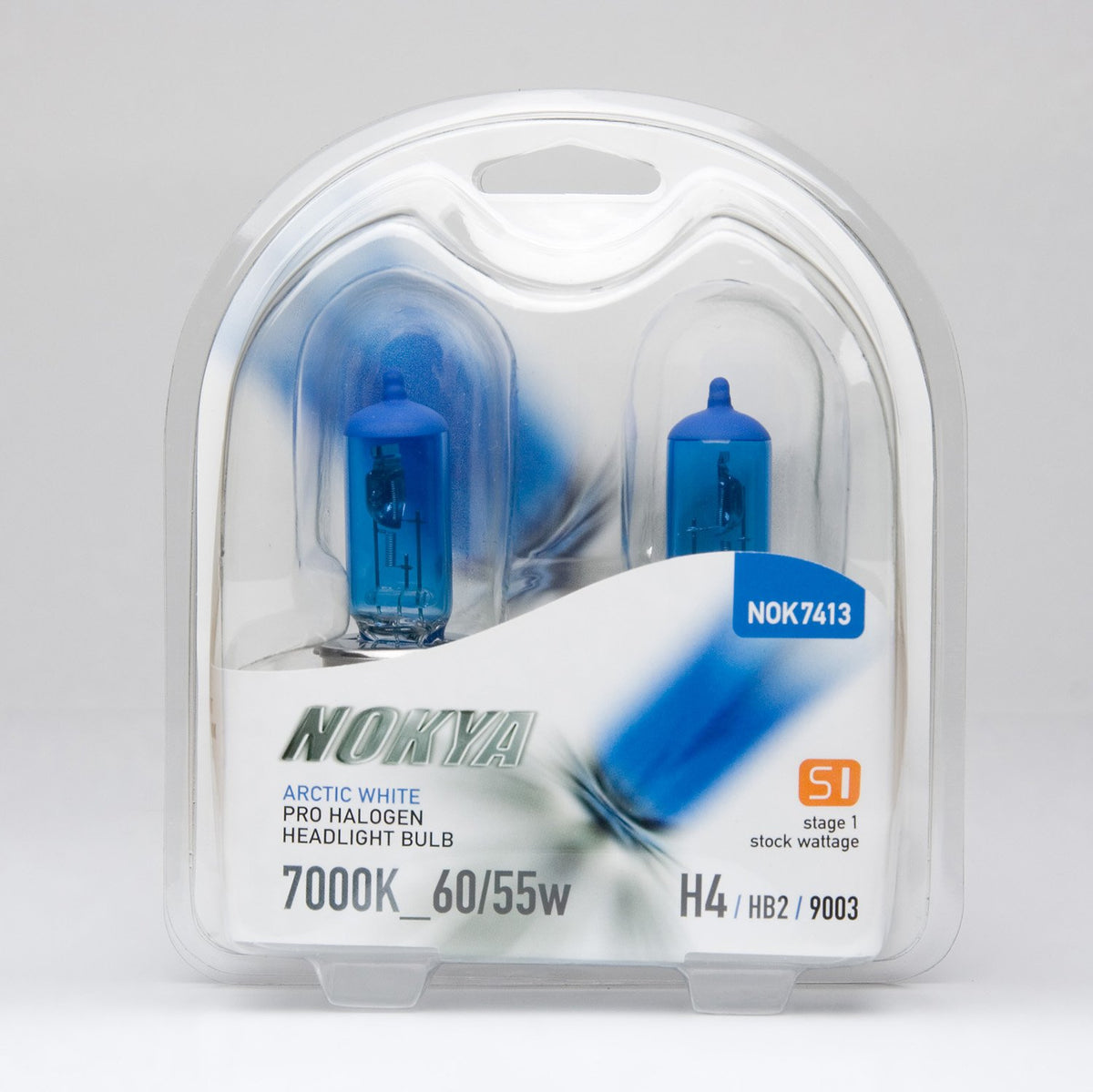Nokya H4/9003 Headlight Bulbs - Arctic White 7000K 60/55W - Bright, Long