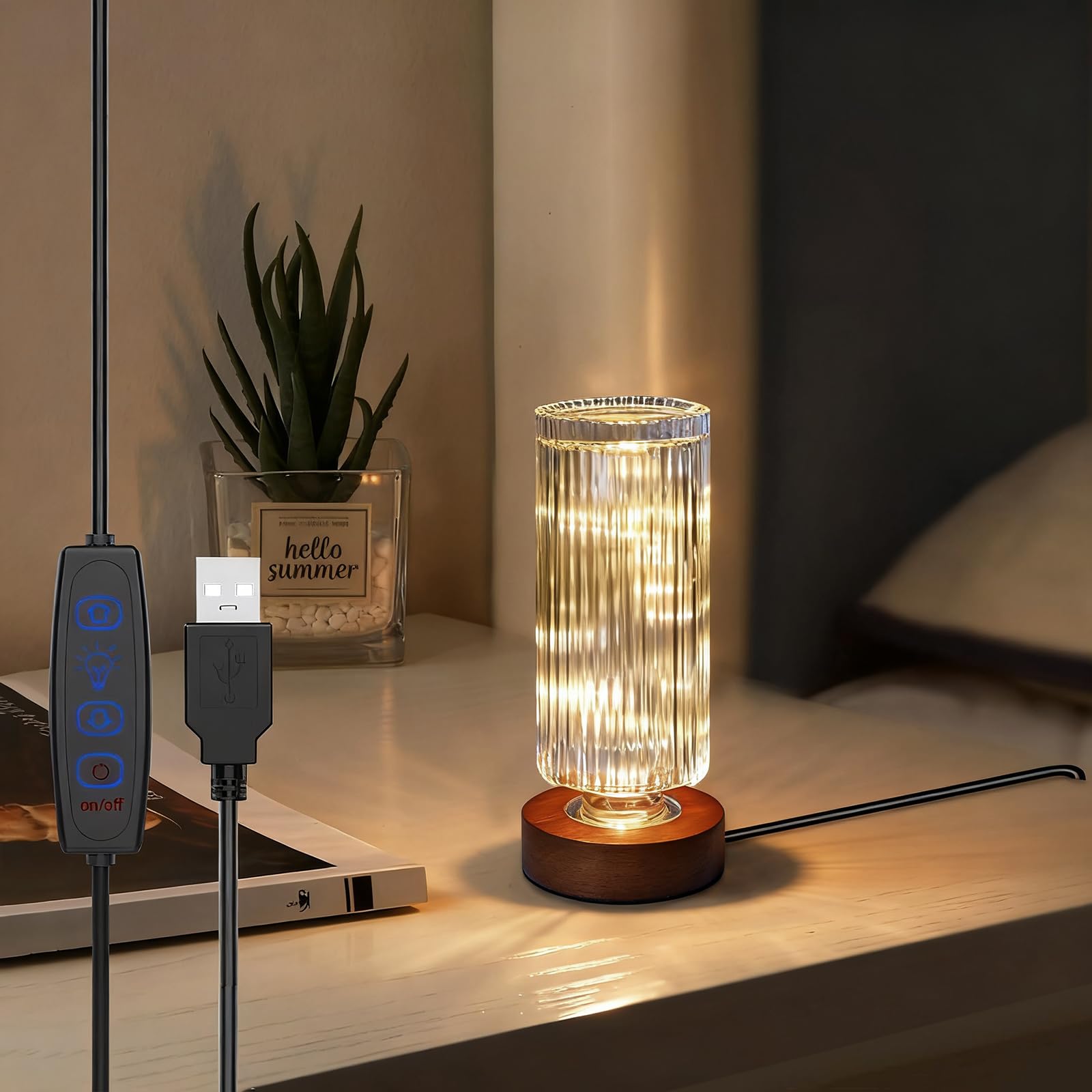 GZWANHANGMY Small Nightlight for Bedroom - Bedside Table Lamps for Nightstand,LED Dimmable Night Light,Sleep Lights, Mini Nightl
