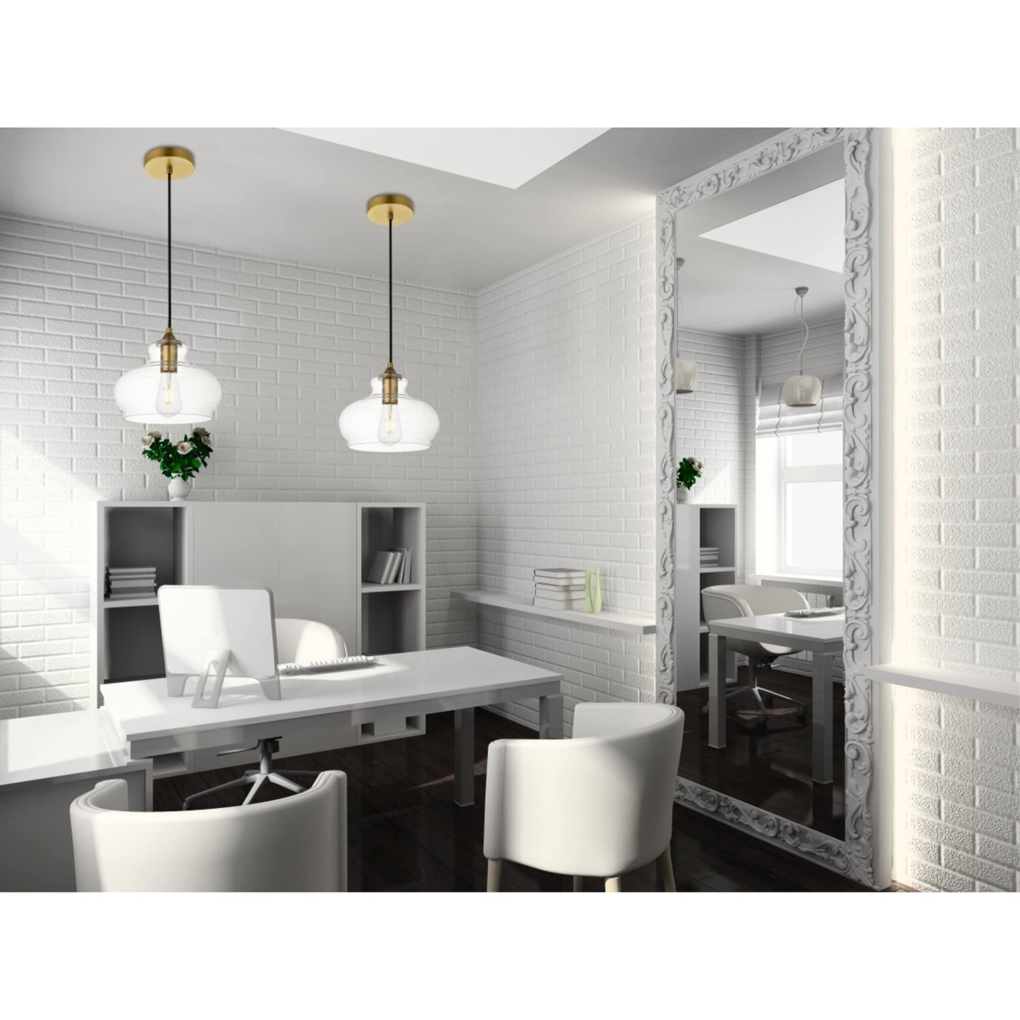 Living District Destry 1 Light Chrome Pendant with Clear Glass